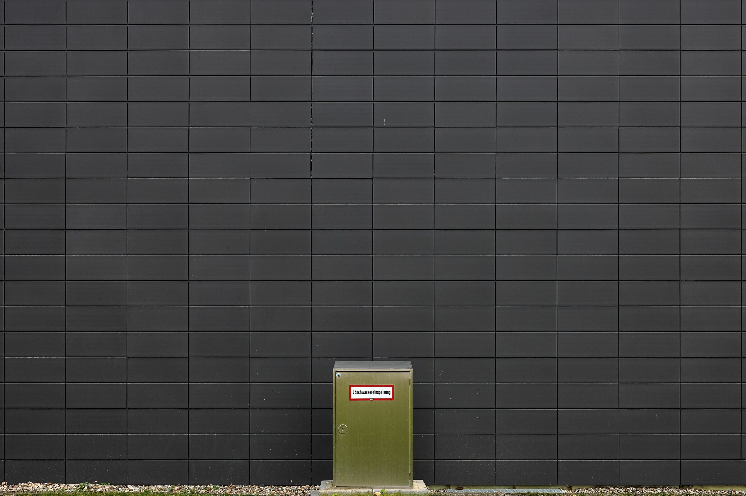 Black Wall with Yellow Box; Wiesbaden, Germany