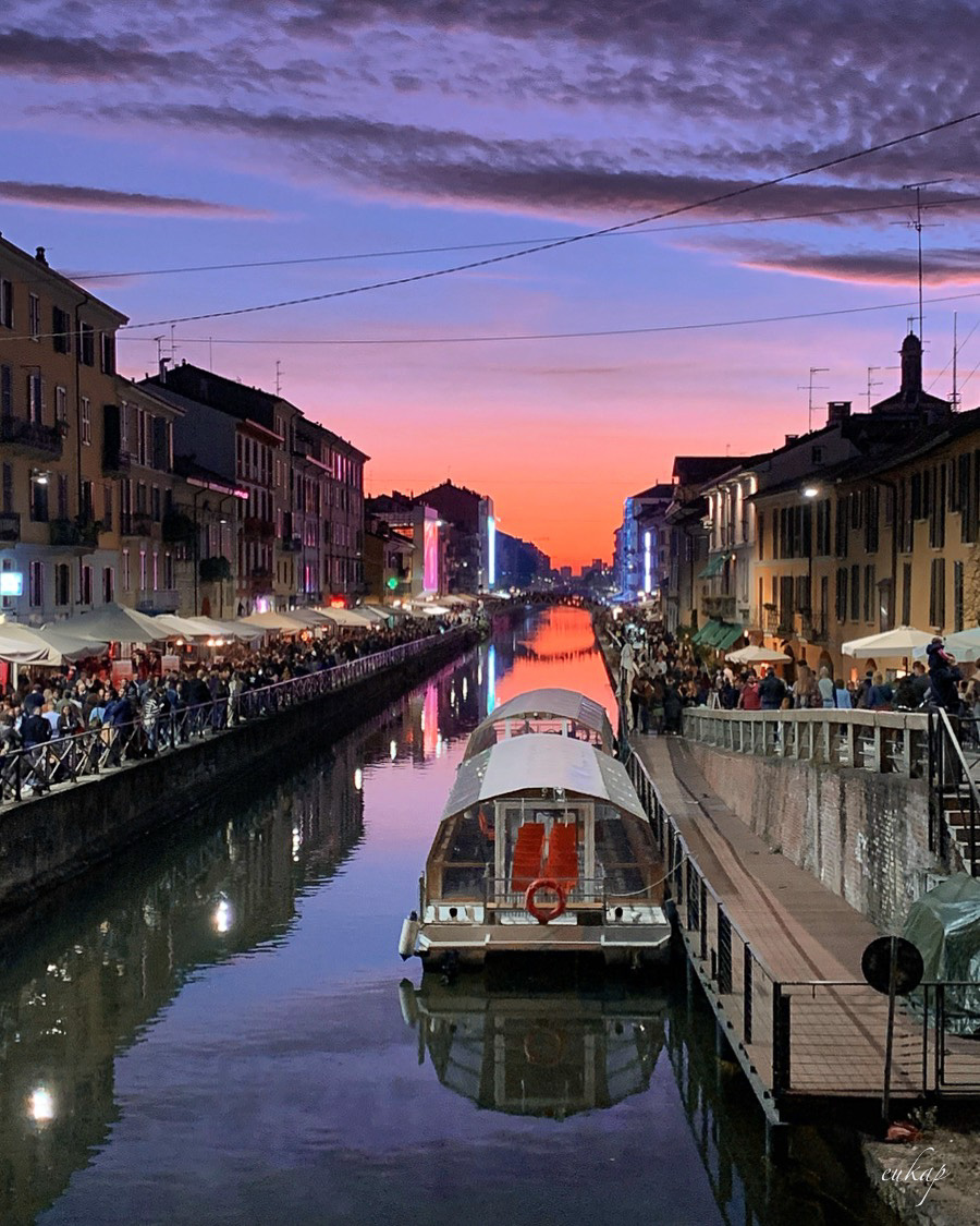 Naviglio grande al tramonto