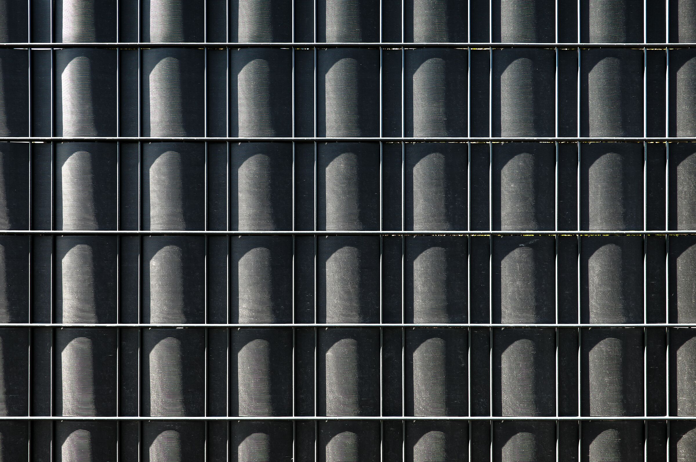 Fence with Black Privacy Screen, Wiesbaden, Germany