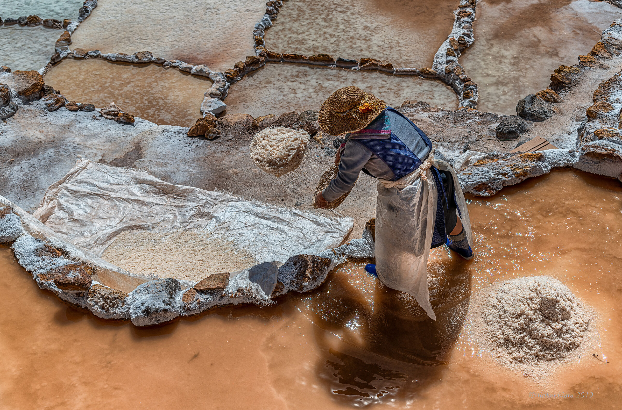 In the salt... with salt...