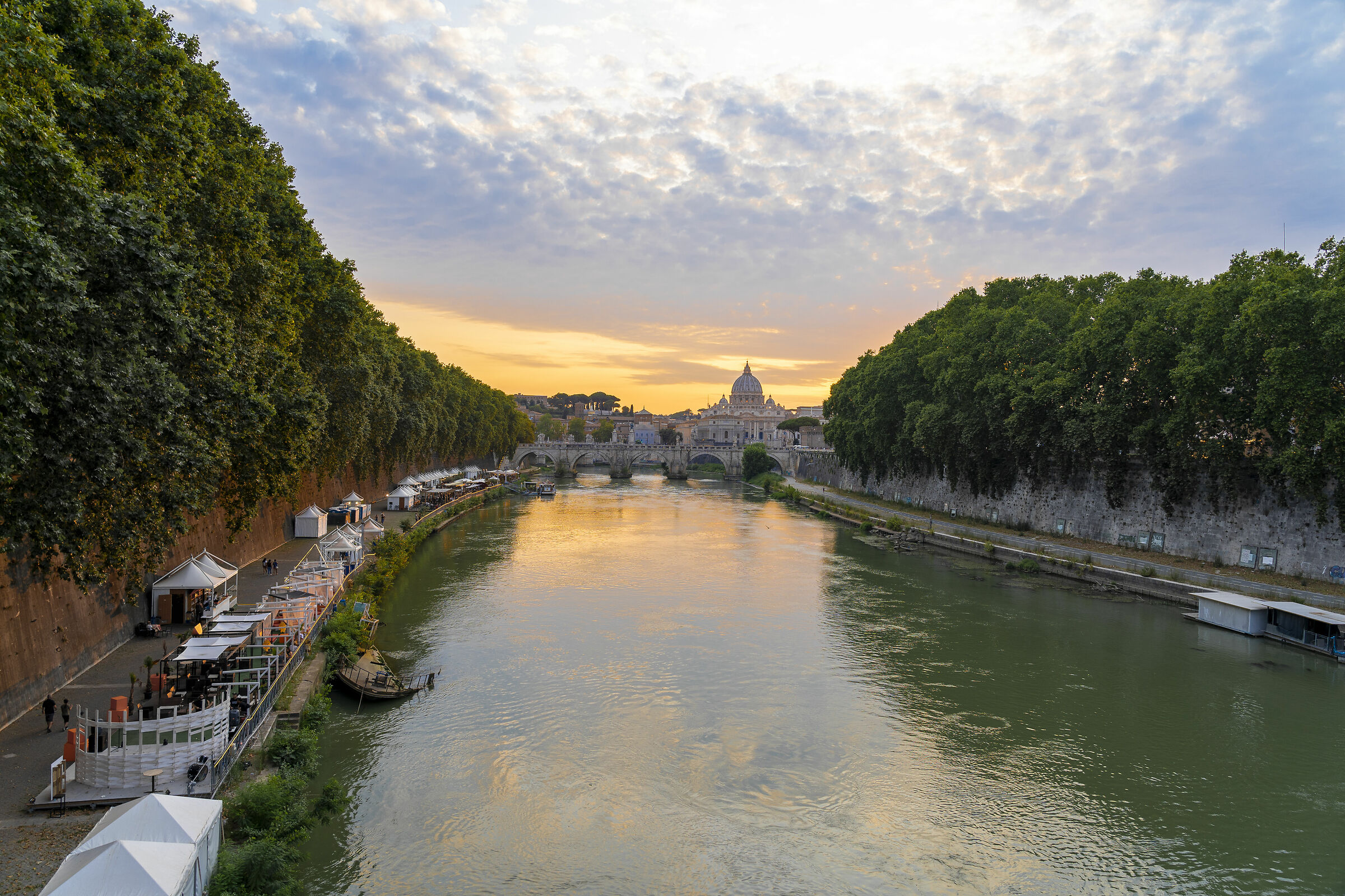 Tramonto sul Tevere