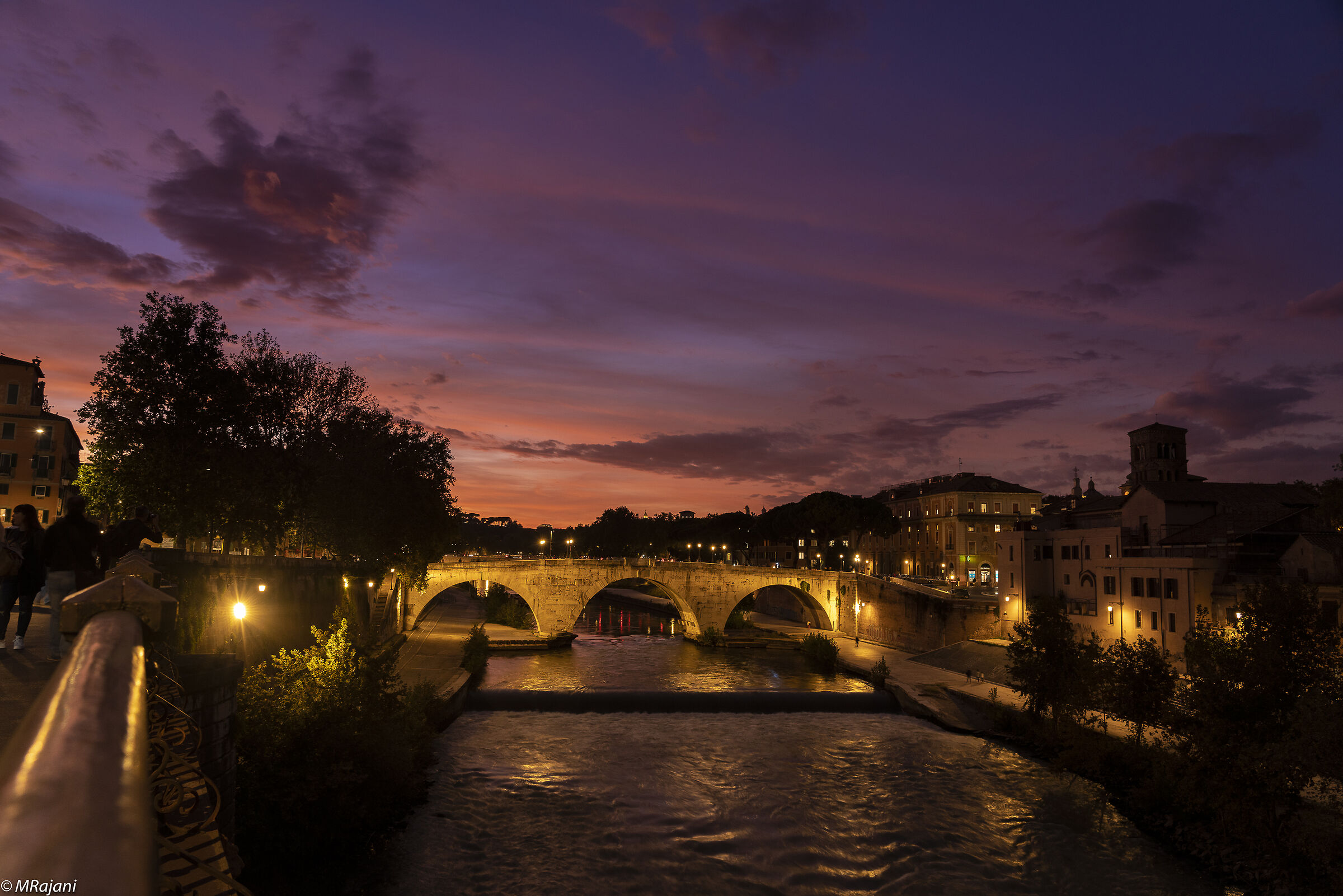 Tiberina Island from Palatine Bridge