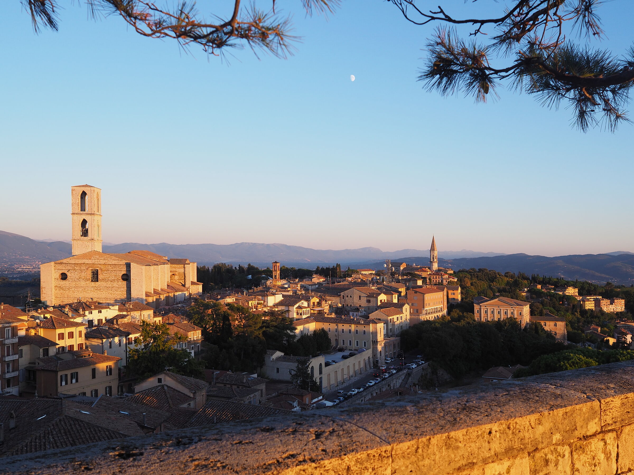 Panorama Perugia at sunset