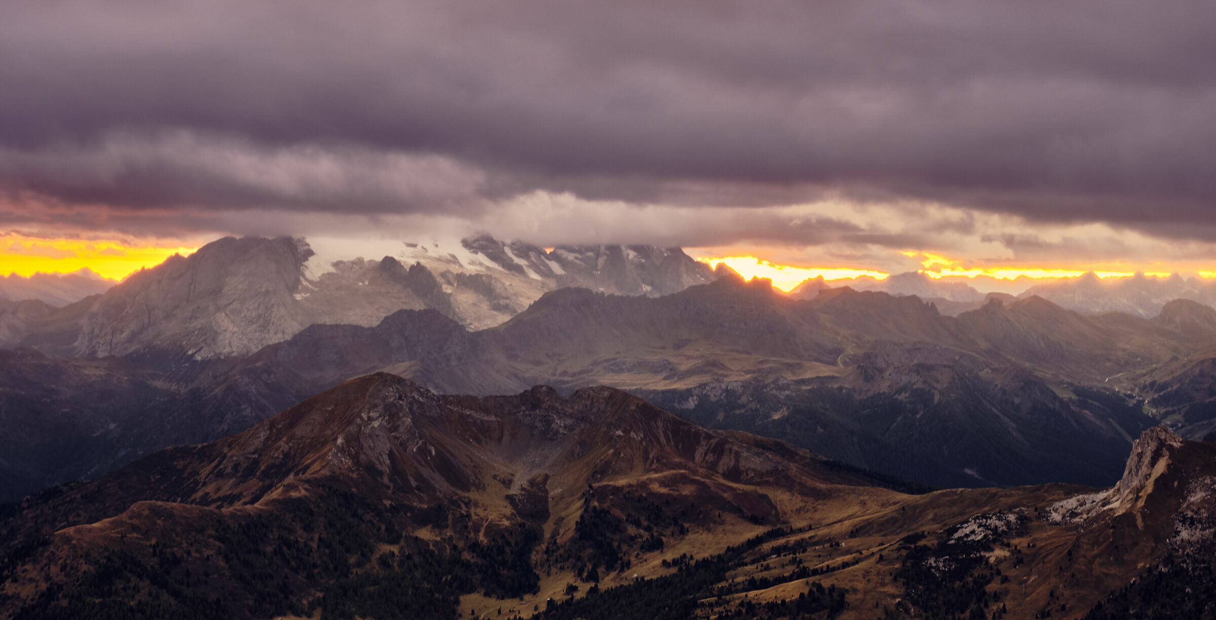 Sunset and Marmolada