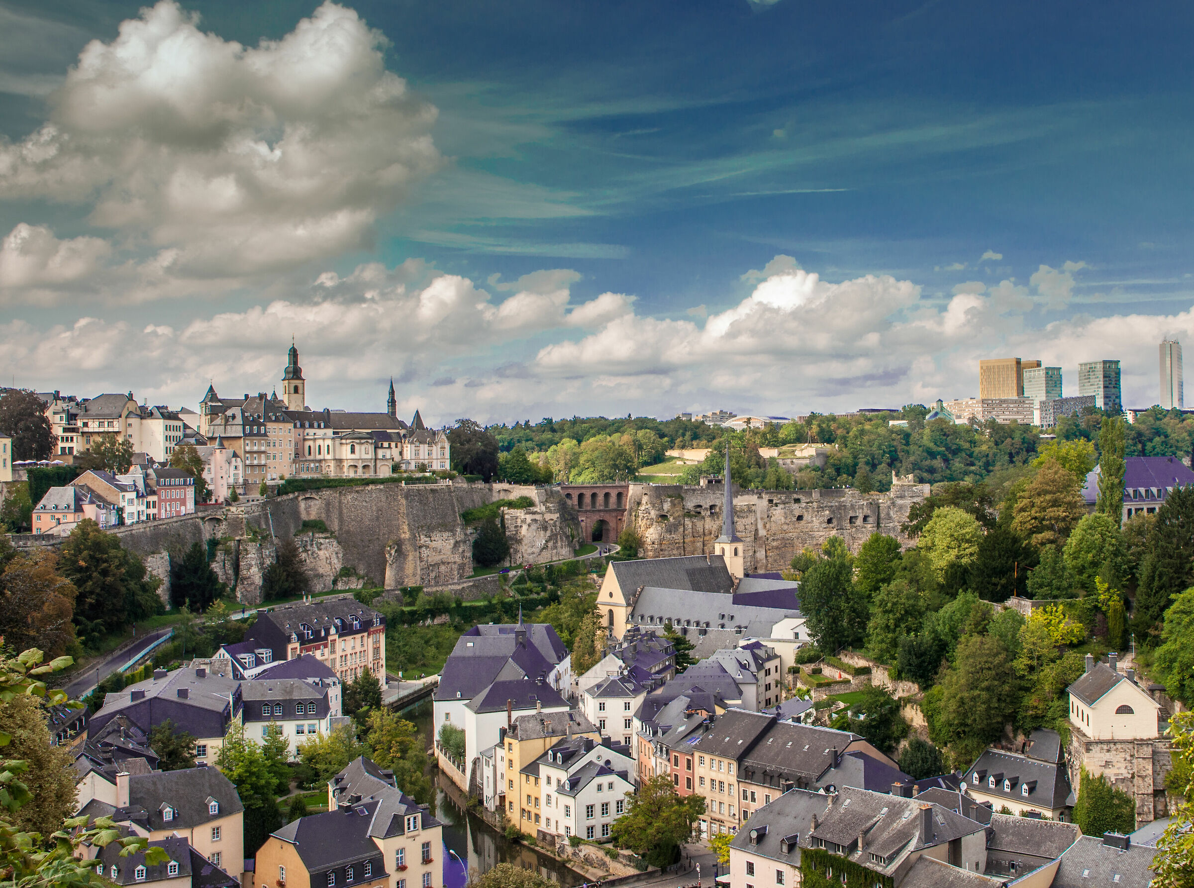 Lussemburgo (Panorama della città bassa)