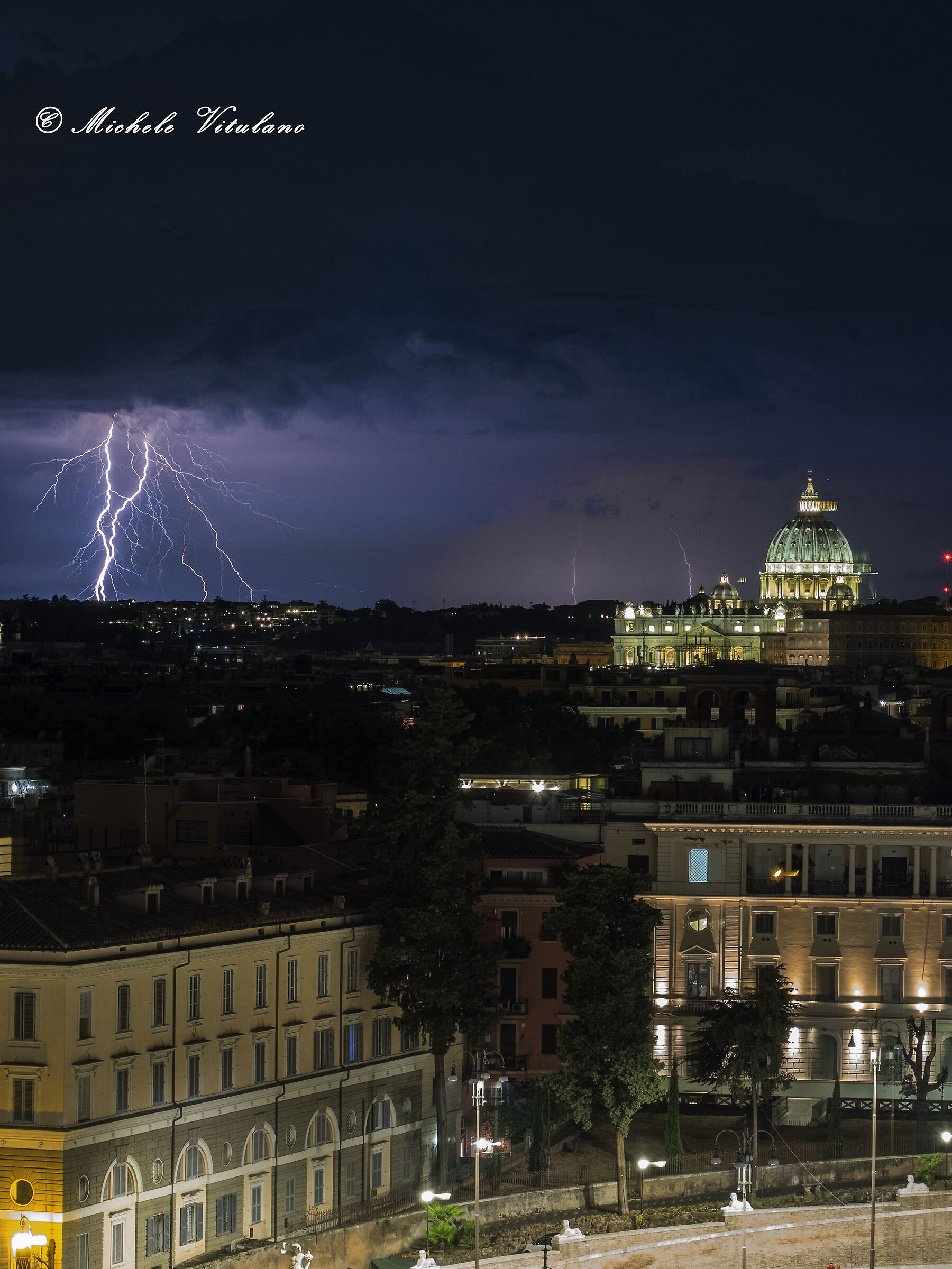 fulmini su Roma