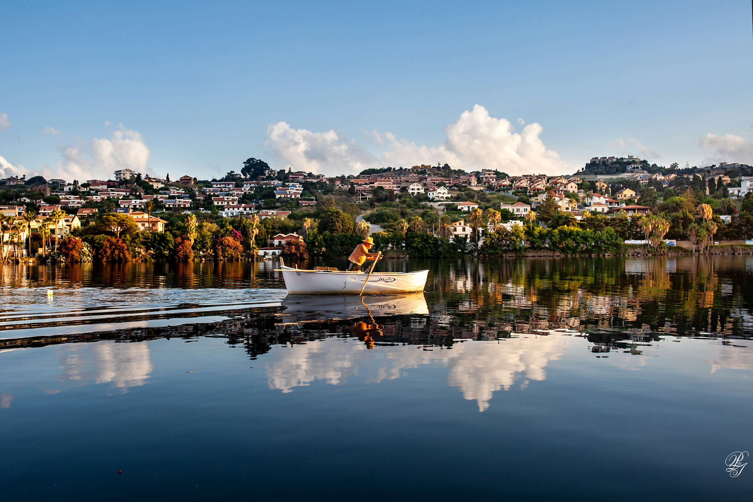 Boatman on Lake Ganzirri - Messina
