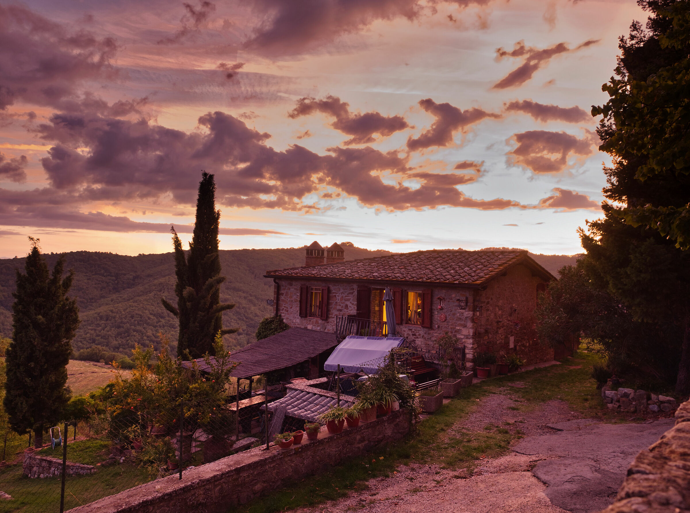 Sunset at Rosennano (Siena)