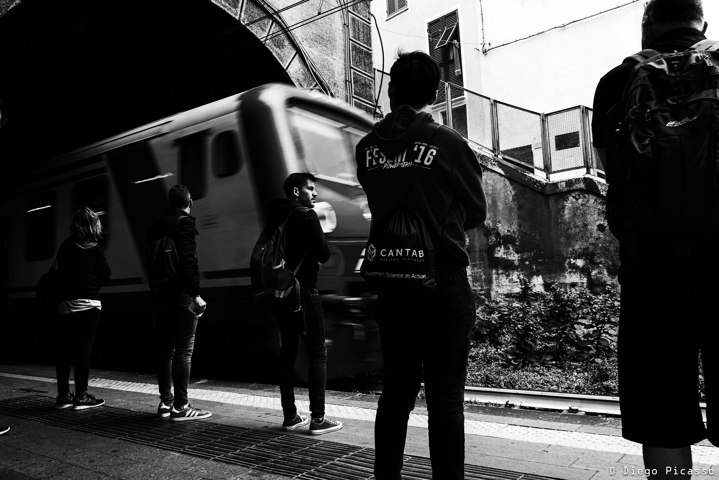 Waiting for the train