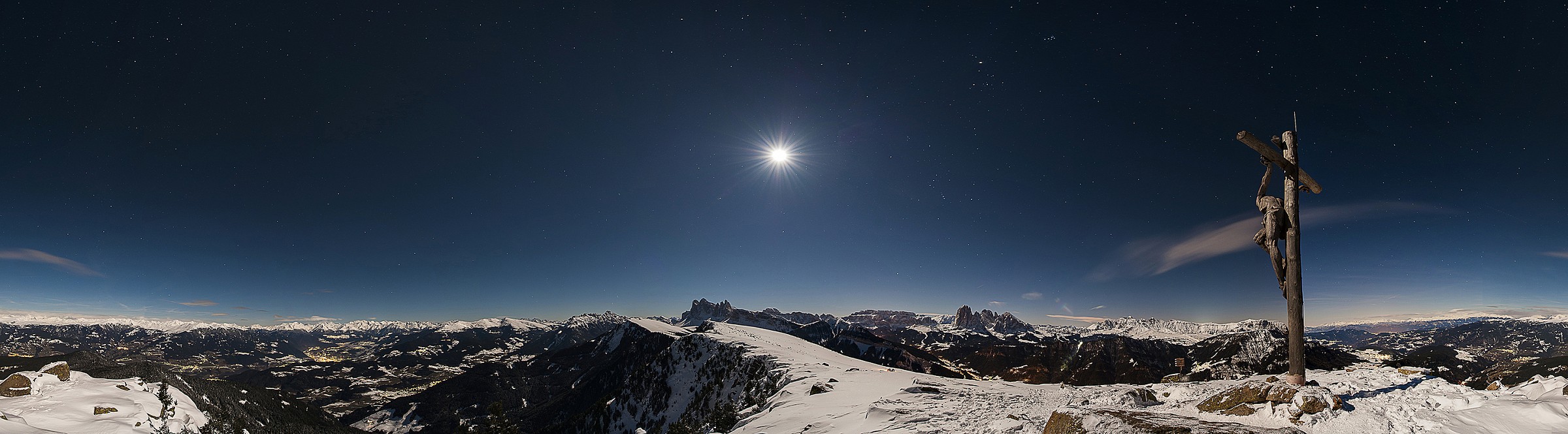 Val Gardena moonlight