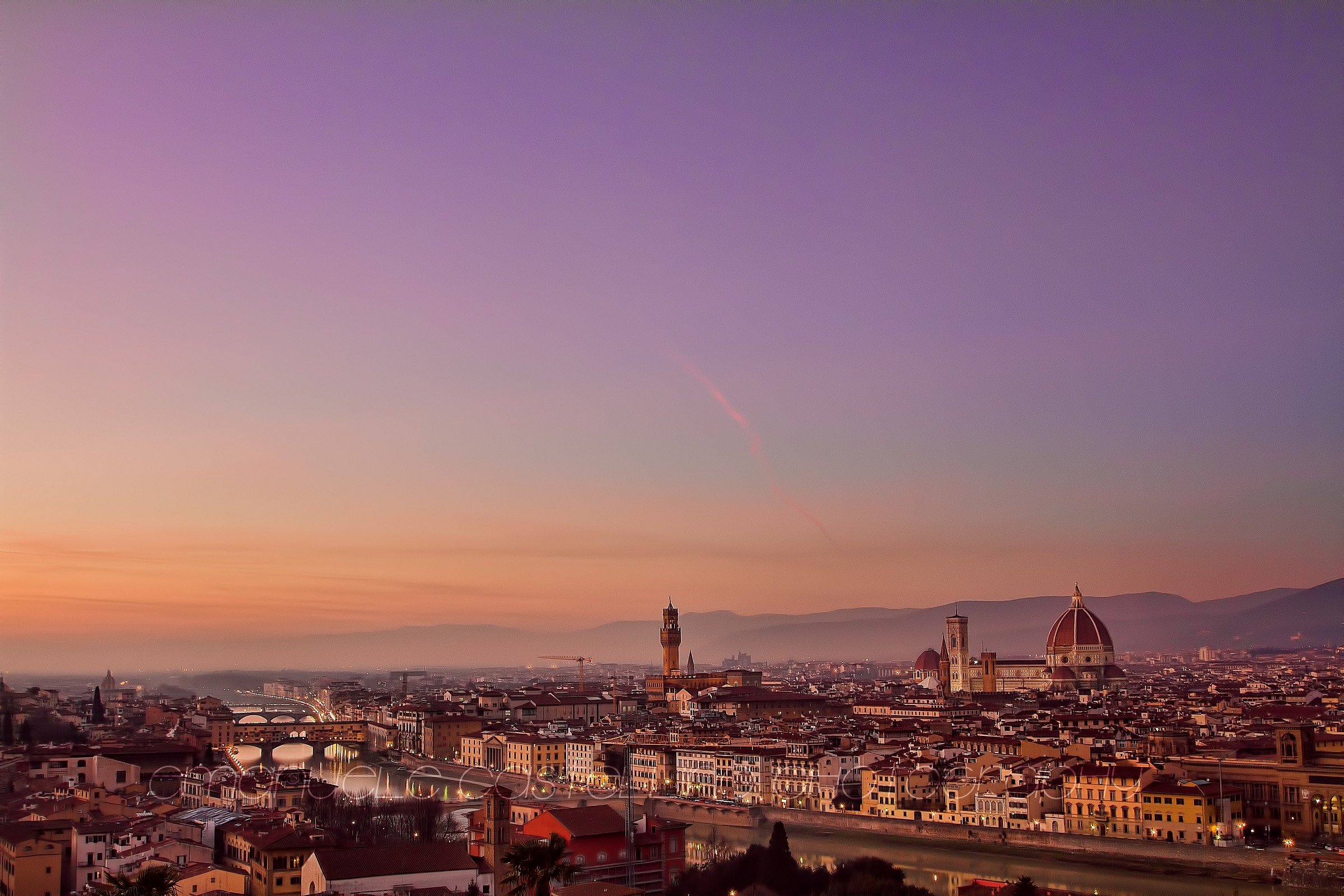 tramonto su Firenze