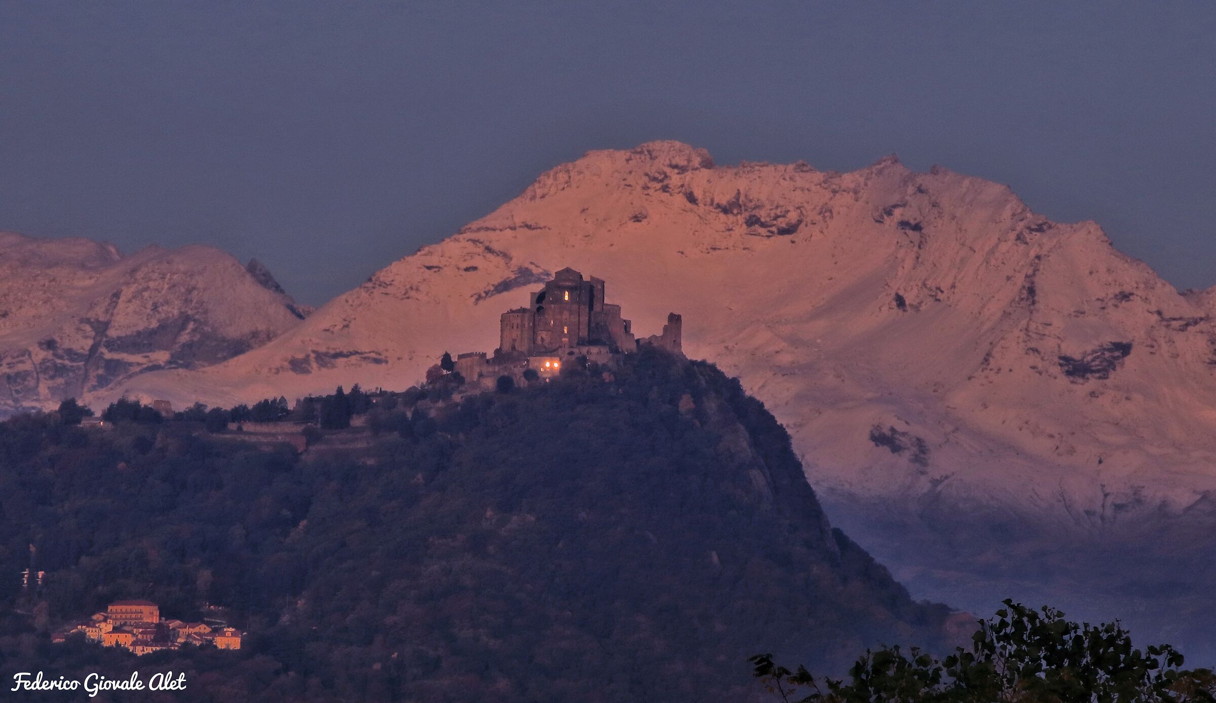 Sacred of St. Michael and Mount Niblè in the backgrou...