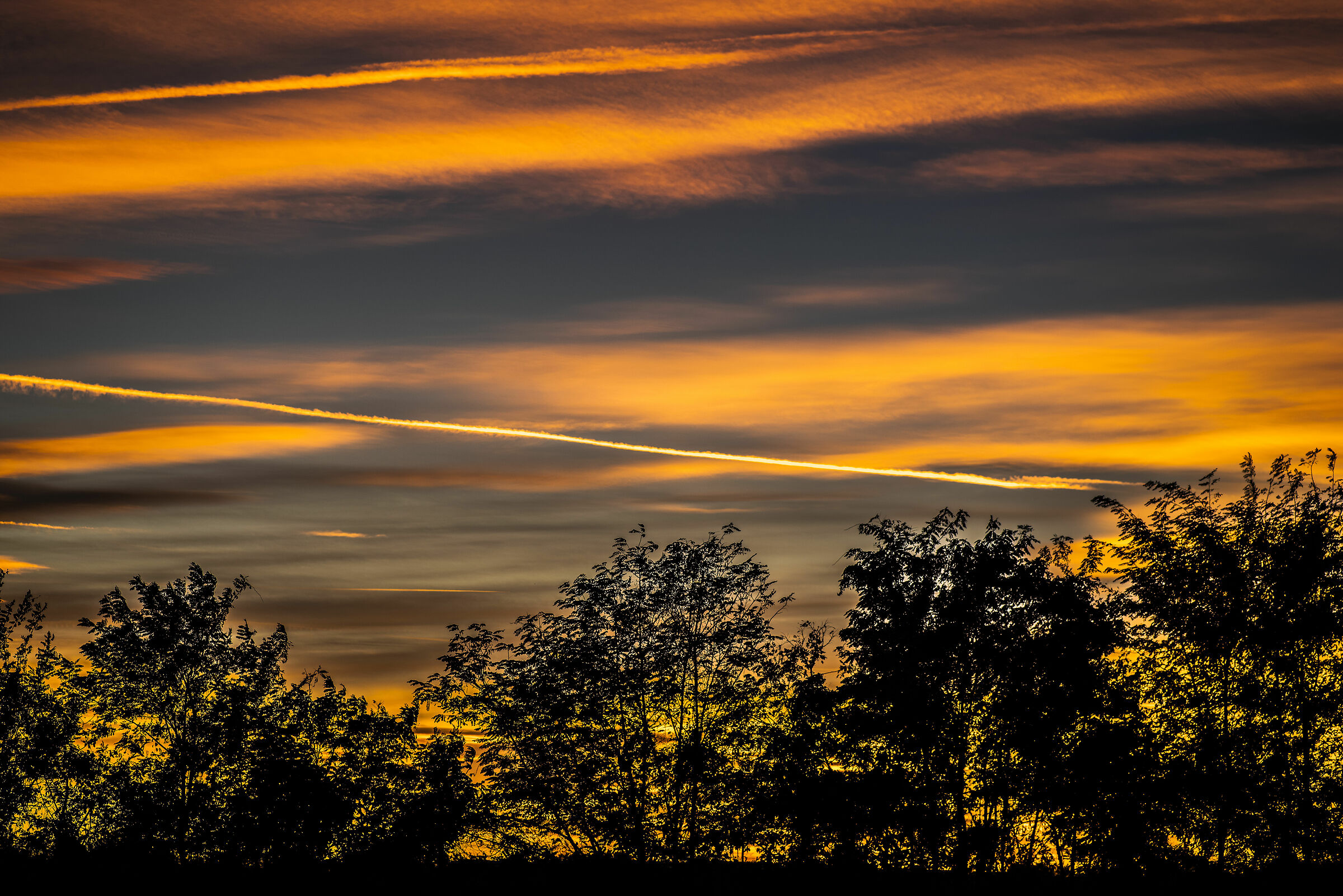 Tramonto dalla finestra