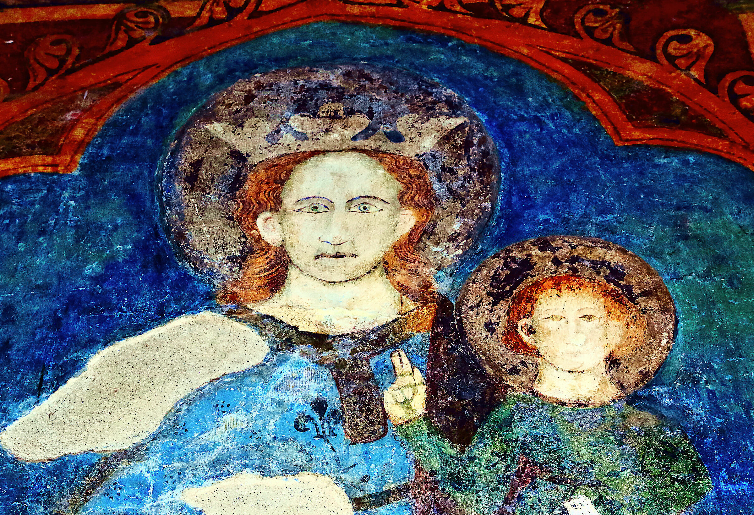 Penetrating fresco of 1200 in the Abazia di Vezzolano