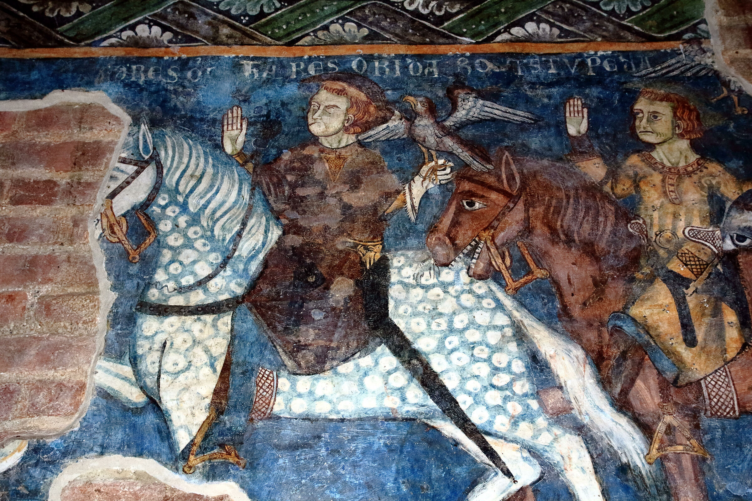 Falconieri of 1200 in the Abazia di Vezzolano (Asti)