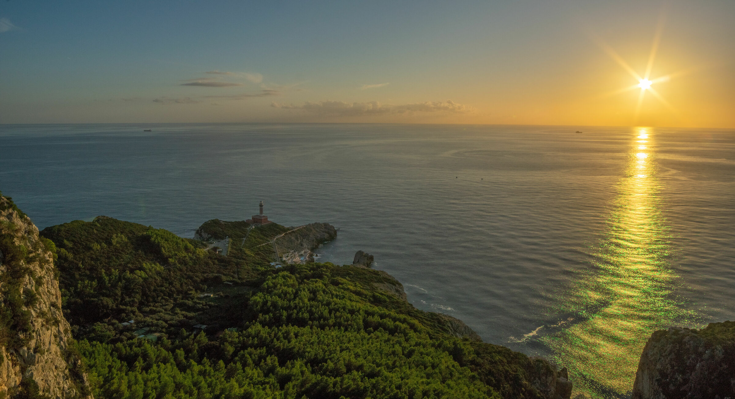 The Carena flagship at sunset