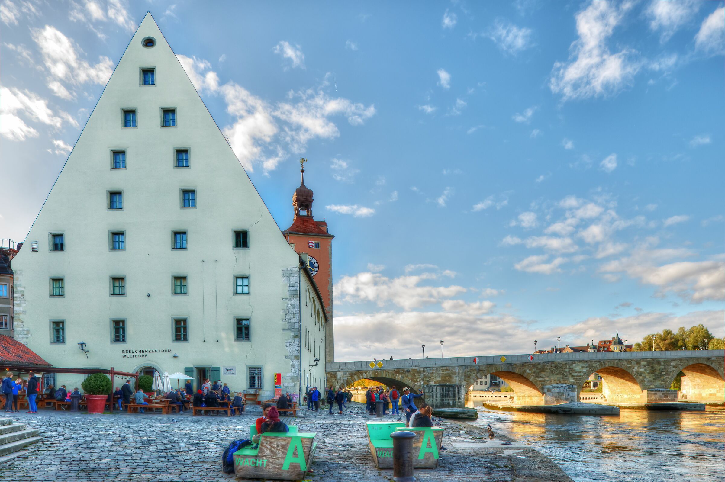 Old Salt Storage and Stone Bridge; Regensburg, Germany