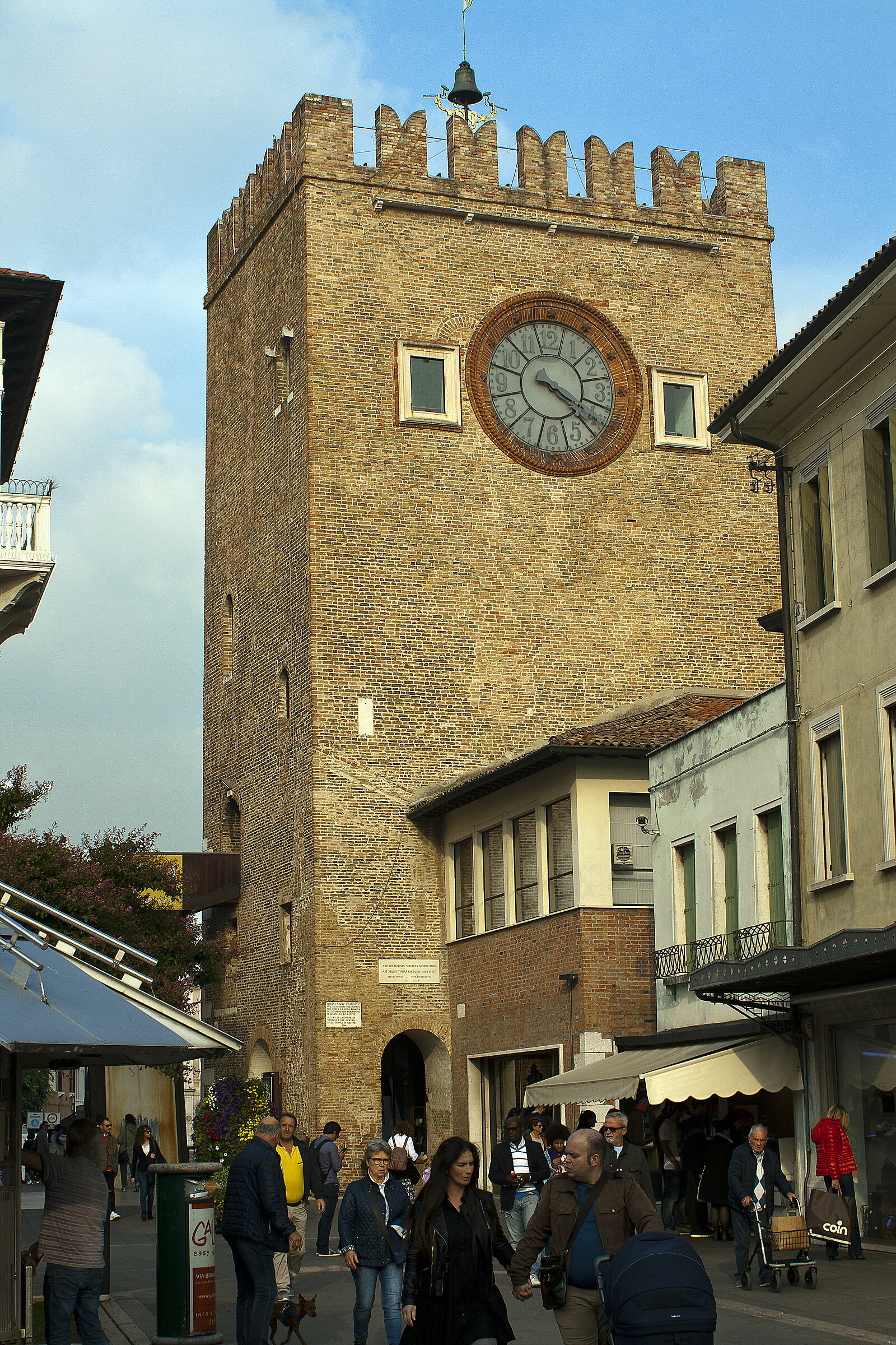 The Clock Tower spies Piazza Ferretto (Mestre)
