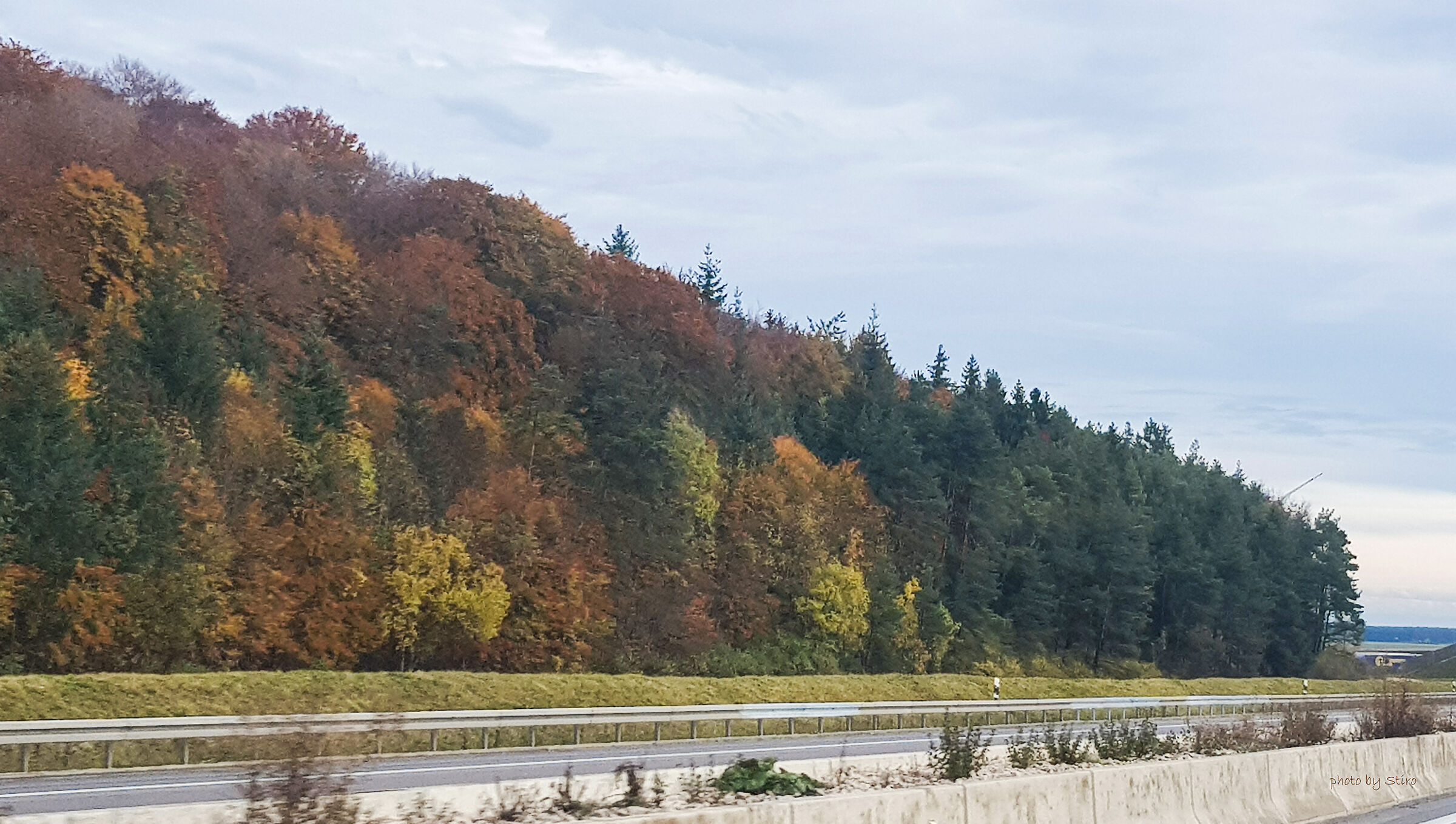 autumn on the highway