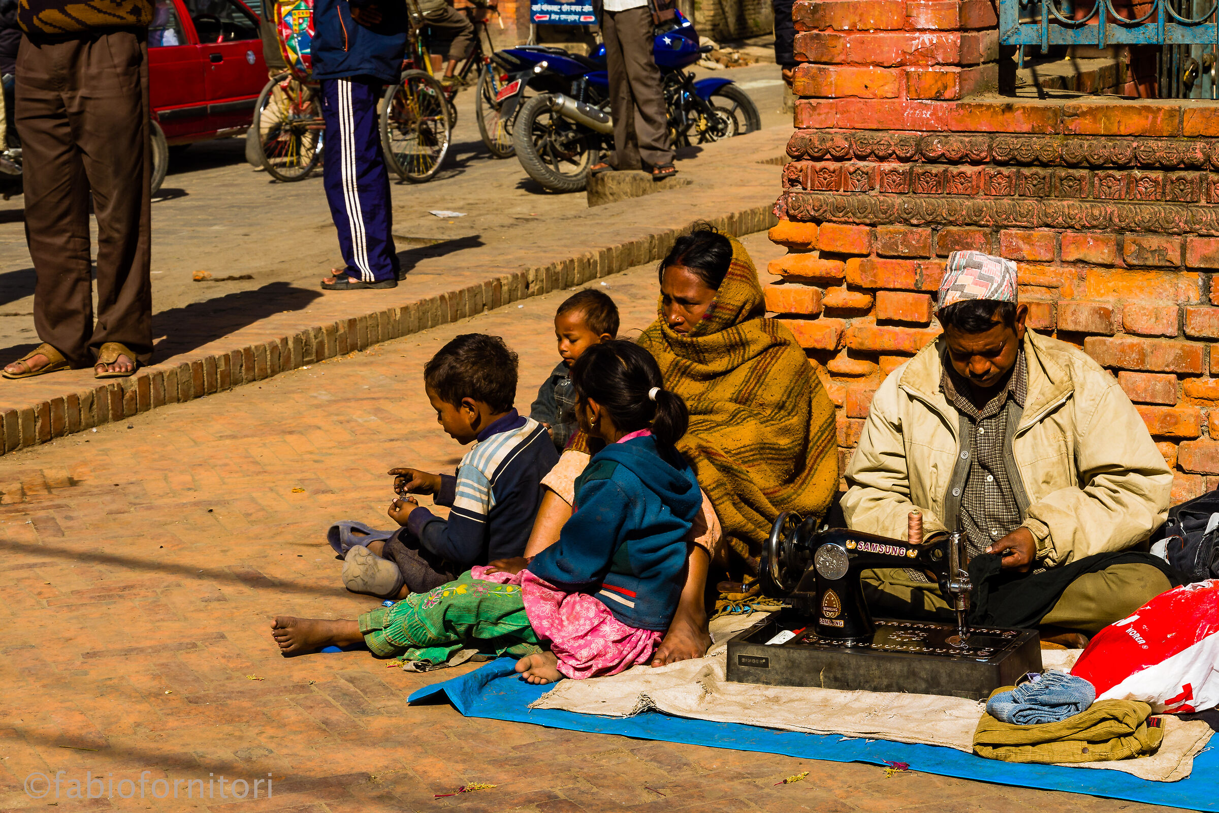 Kathmandu ,  Tailor  family  , Nepal 2010