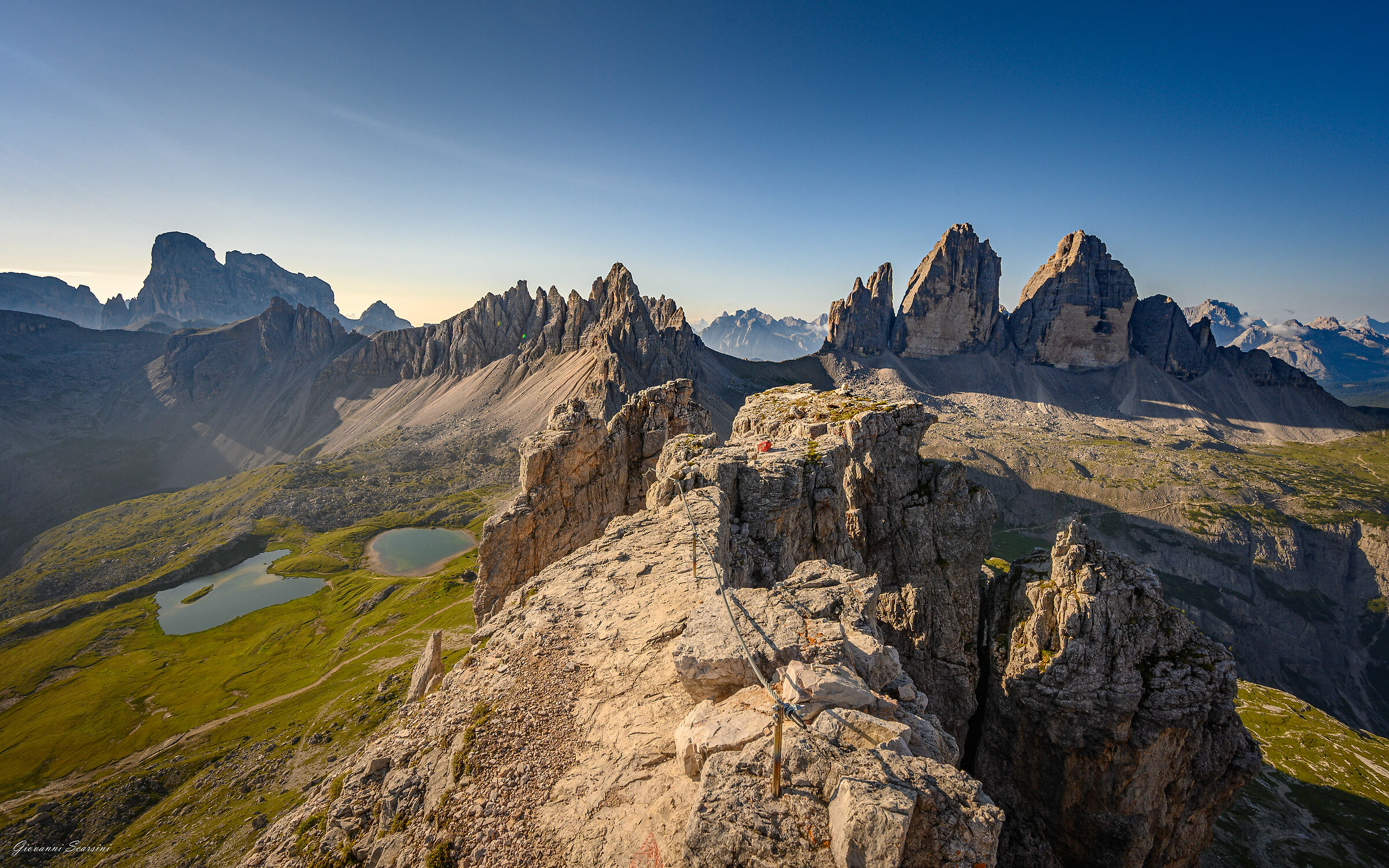 Le Tre cime dalla torre di Toblin
