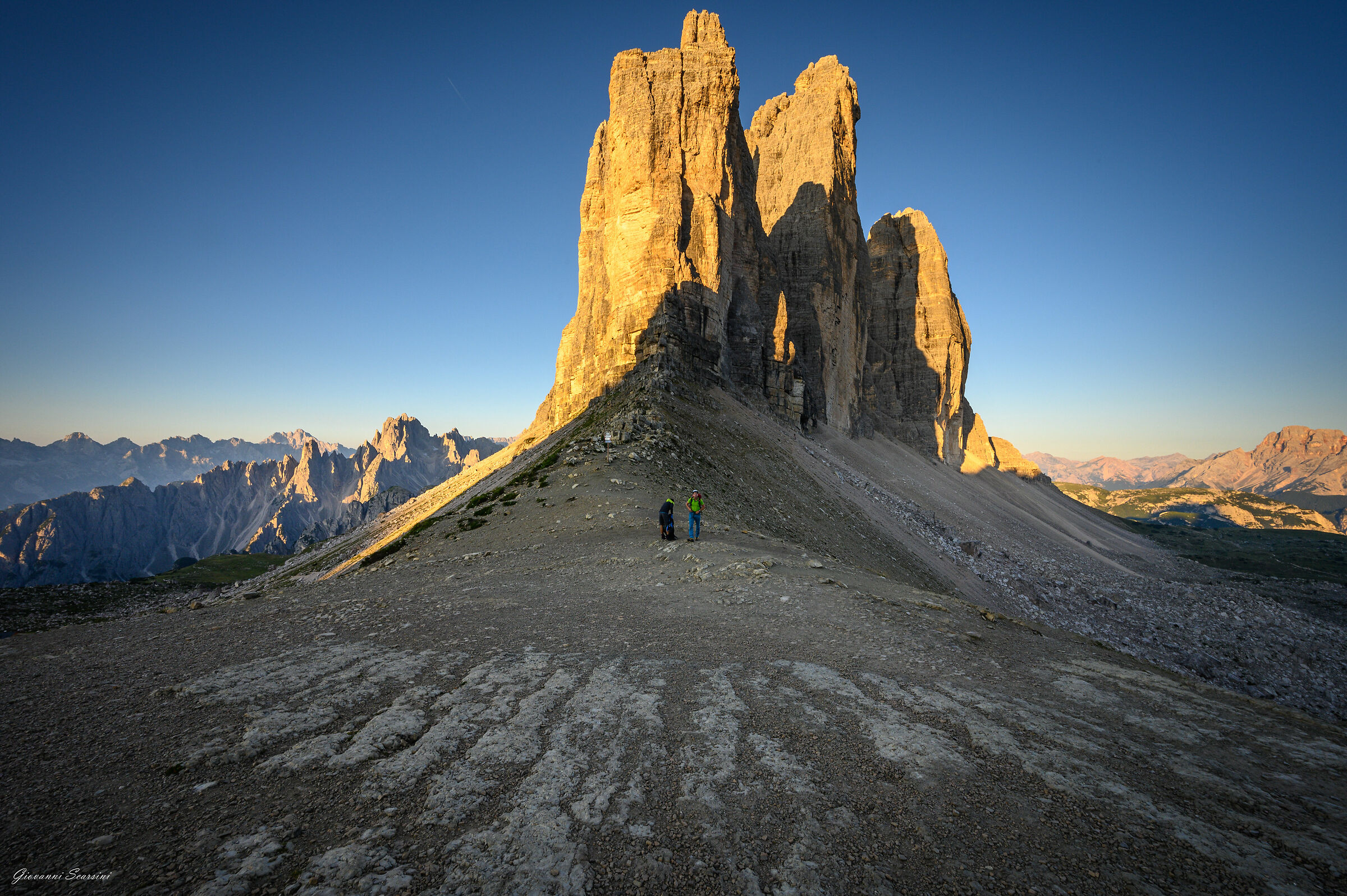 Le 3 Cime di profilo all''alba