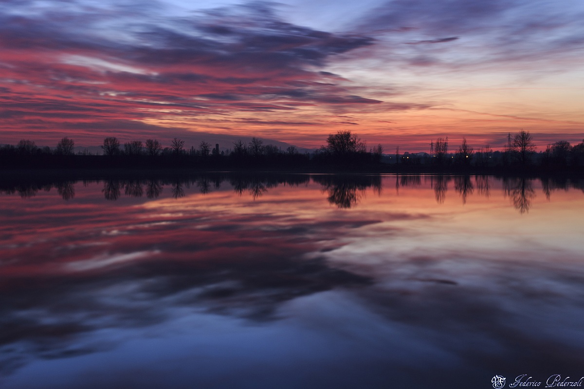 sunset on the lake ...