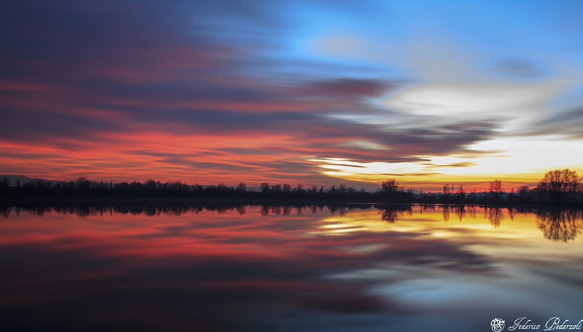 sunset on the lake ...