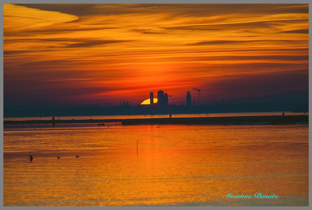 tramonto su Venezia