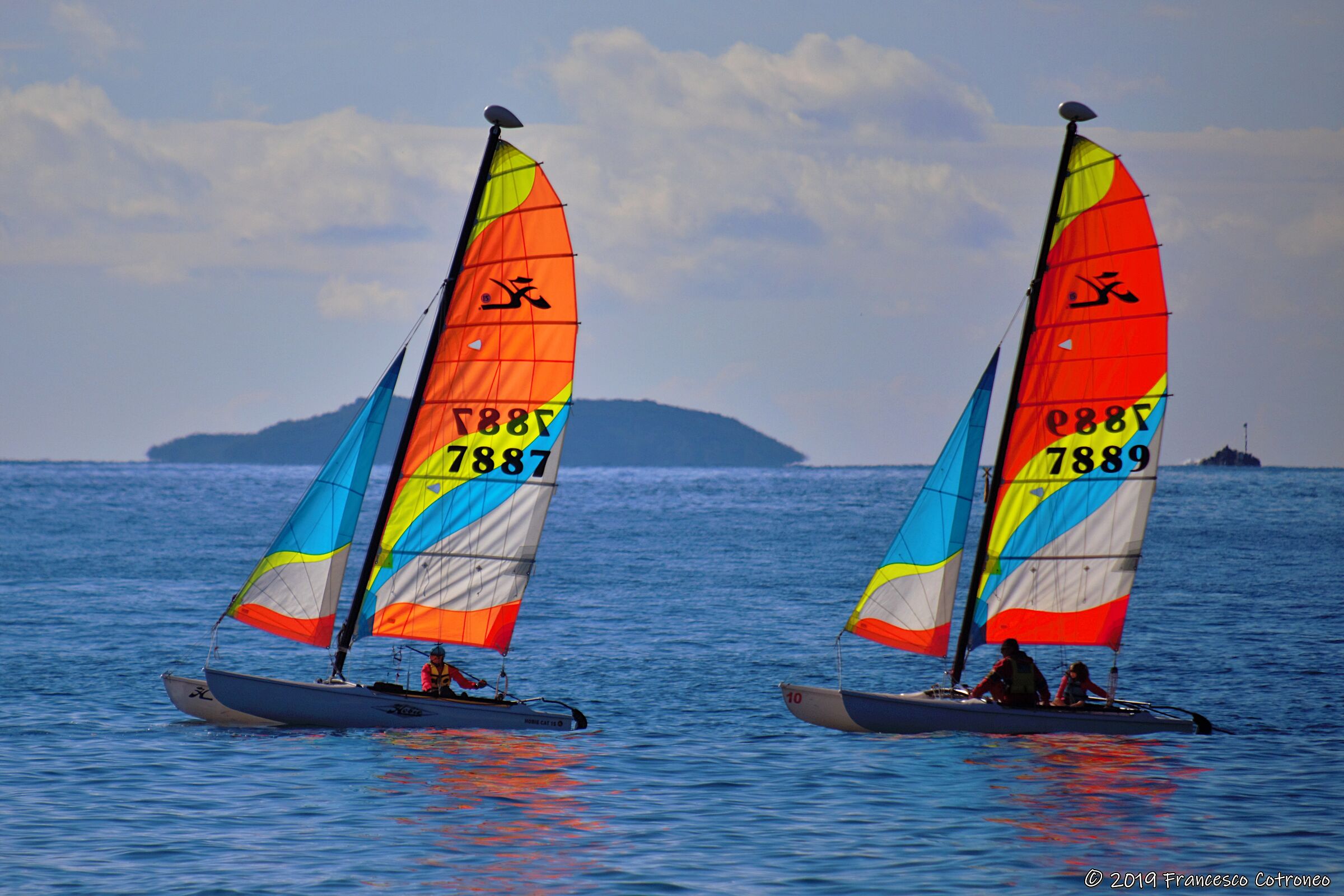 Sailing boats...