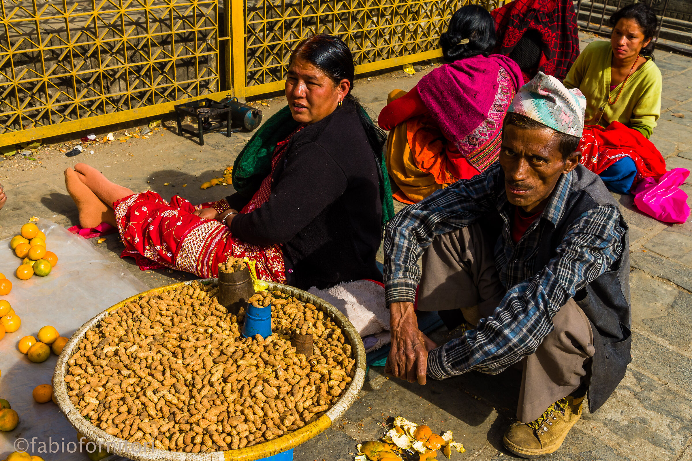 Kathmandu ,  Peanuts seller , Nepal 2010