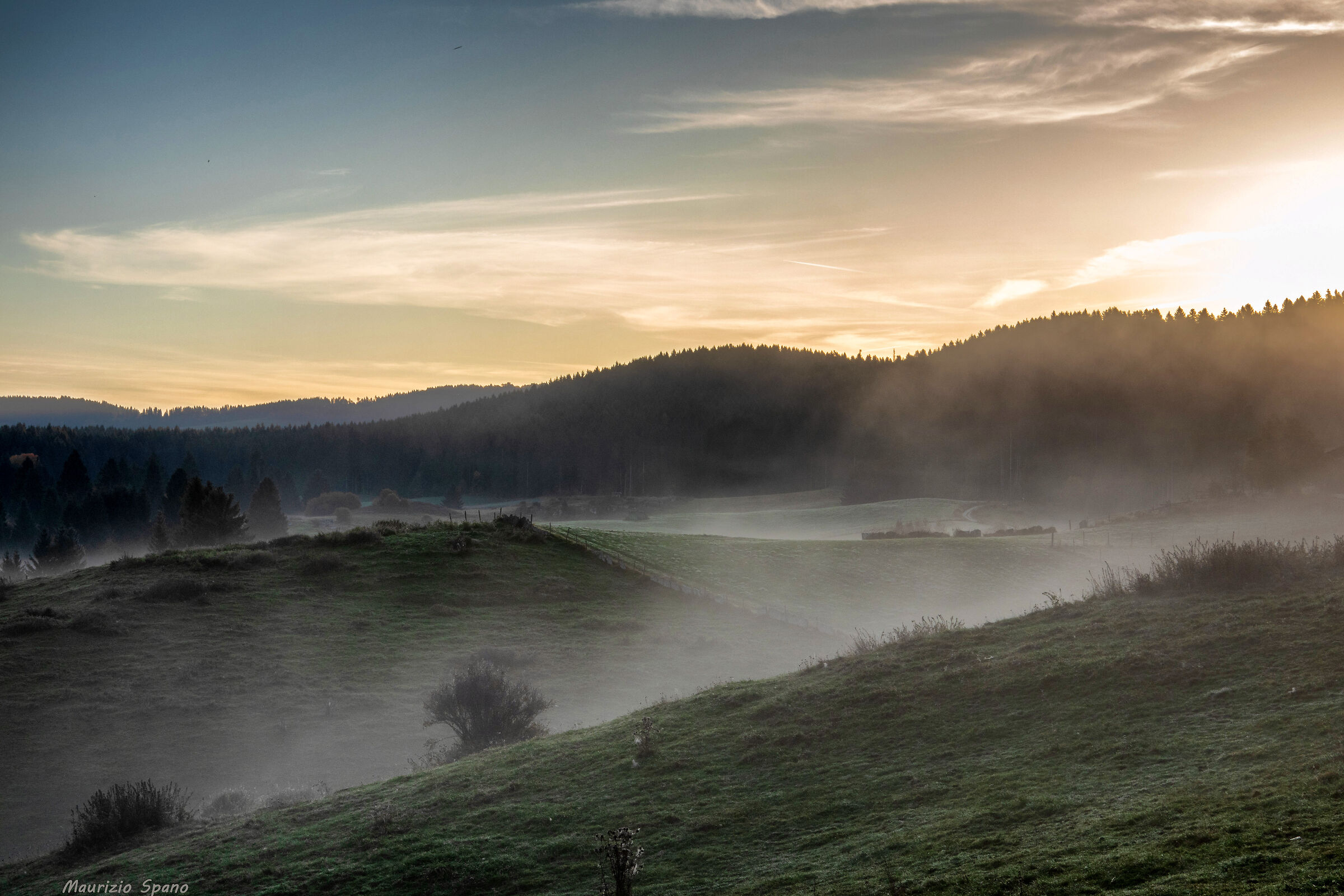 Sunrise over the mountain...