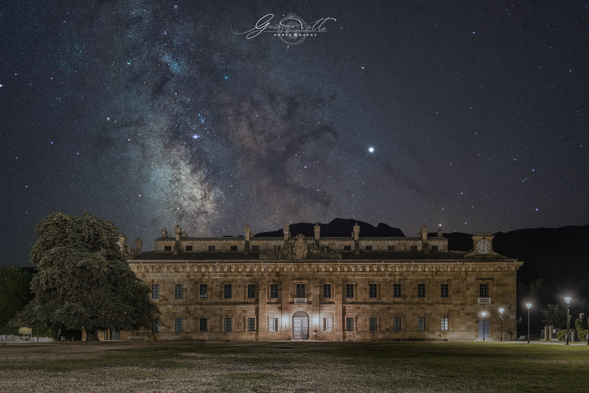 La via lattea sulla Real Cascina di Re Ferdinando III i