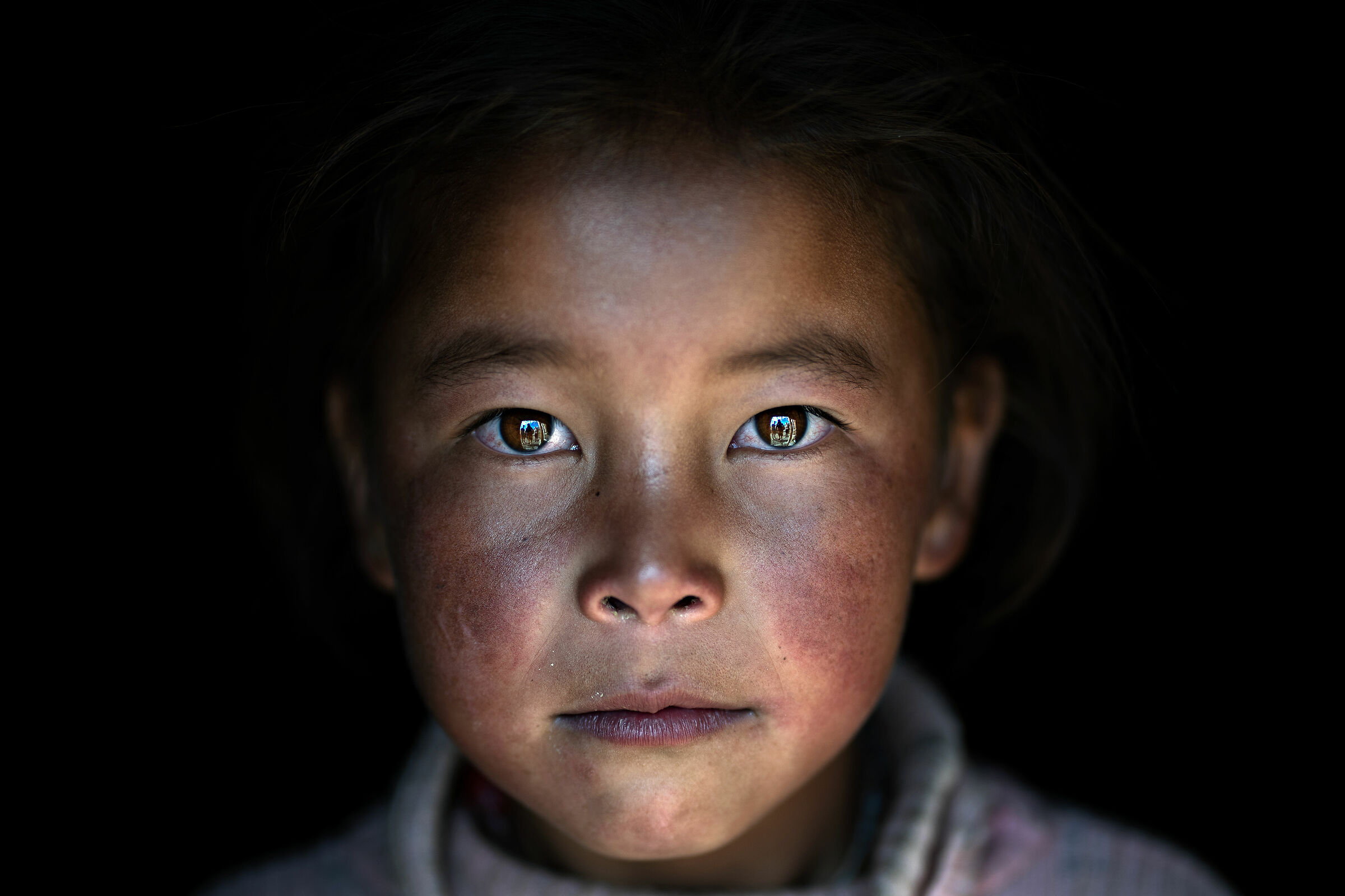 Portrait of a Tibetan child