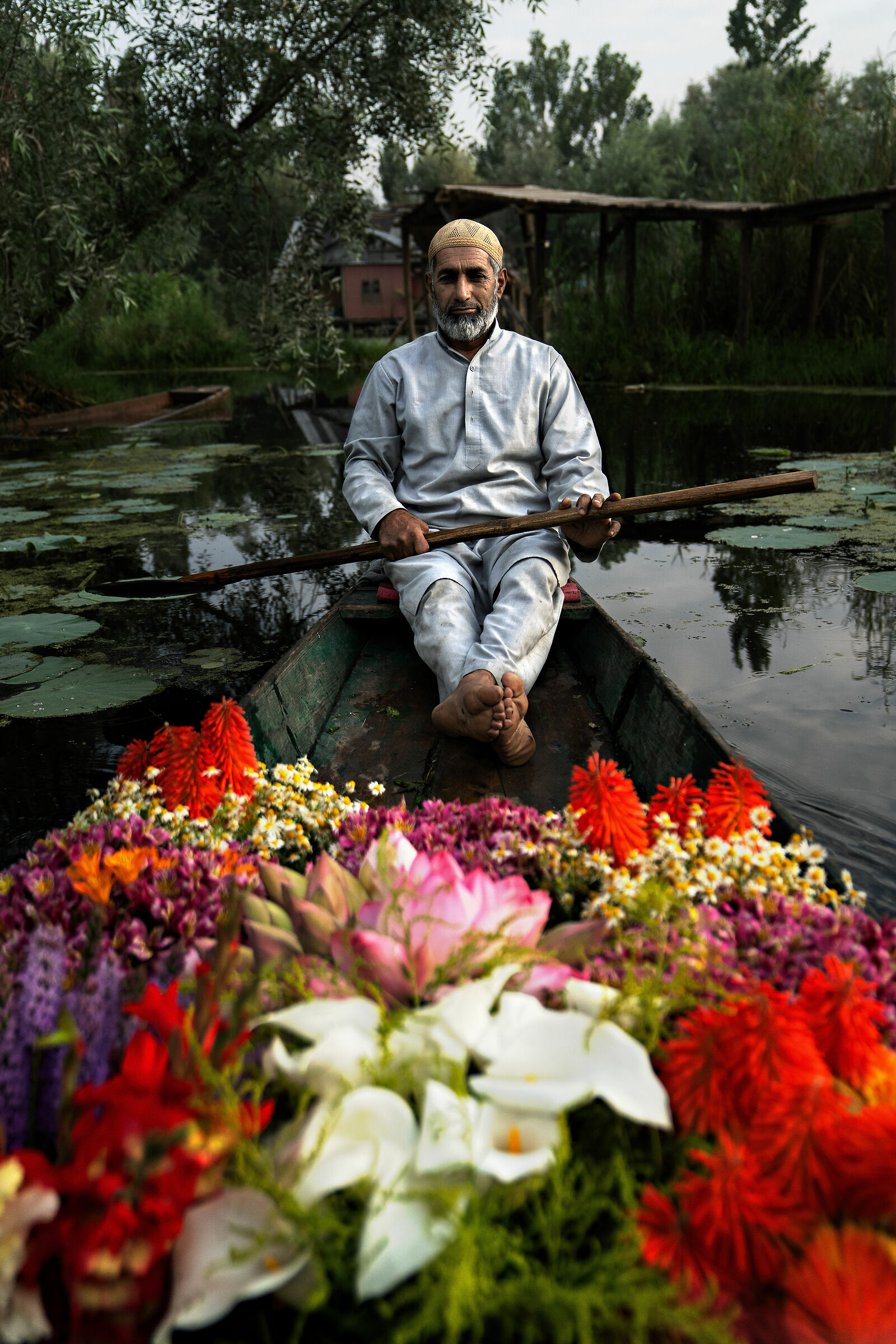 The floating market on Lake Dal
