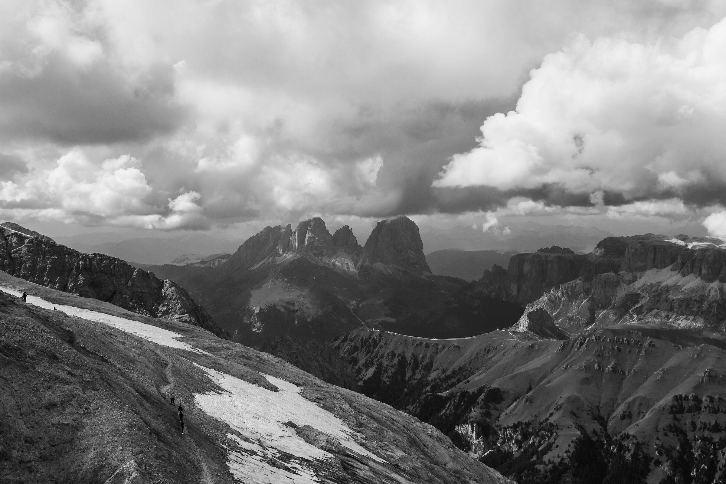 The Sassolungo seen from Marmolada