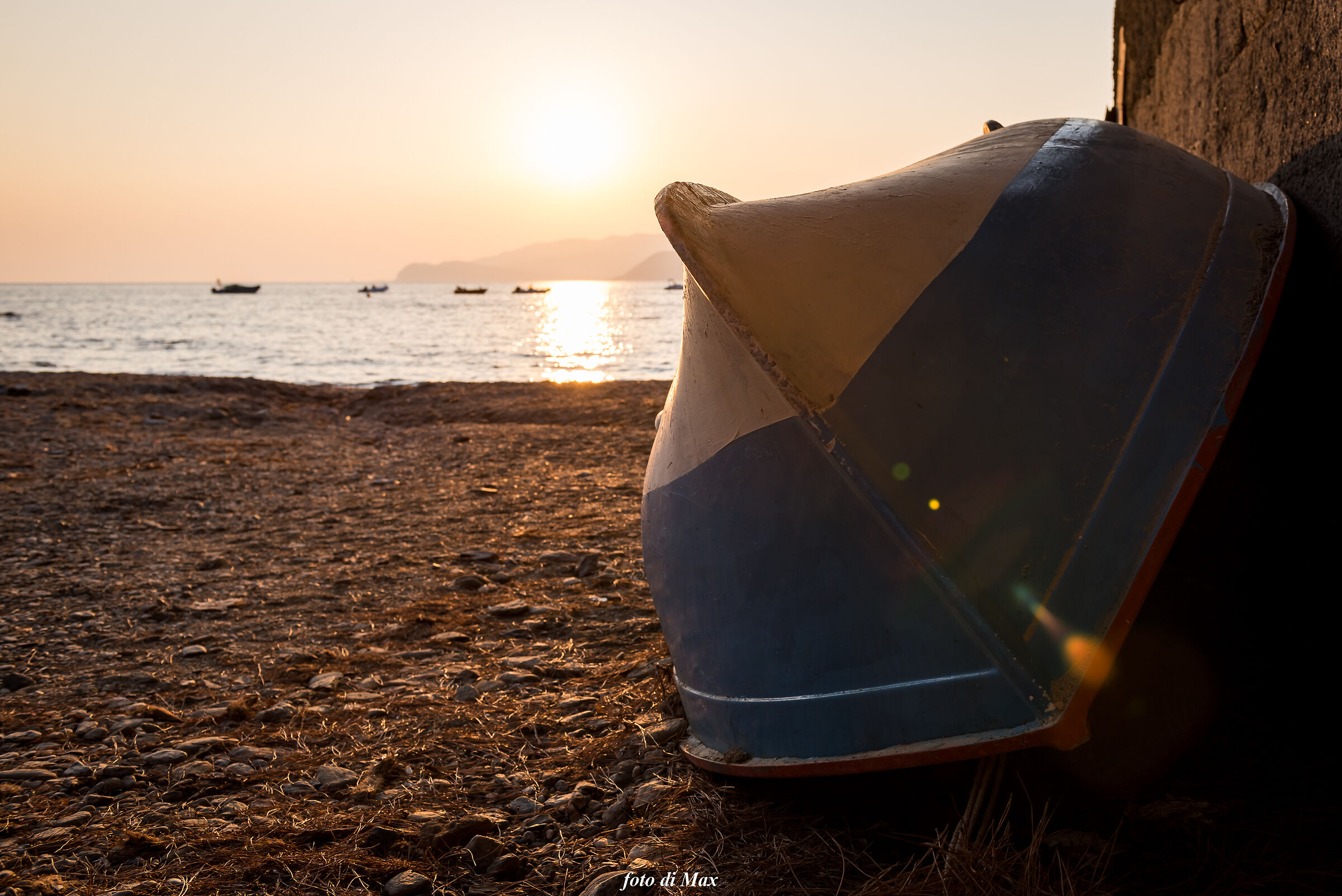 In spiaggia al tramonto