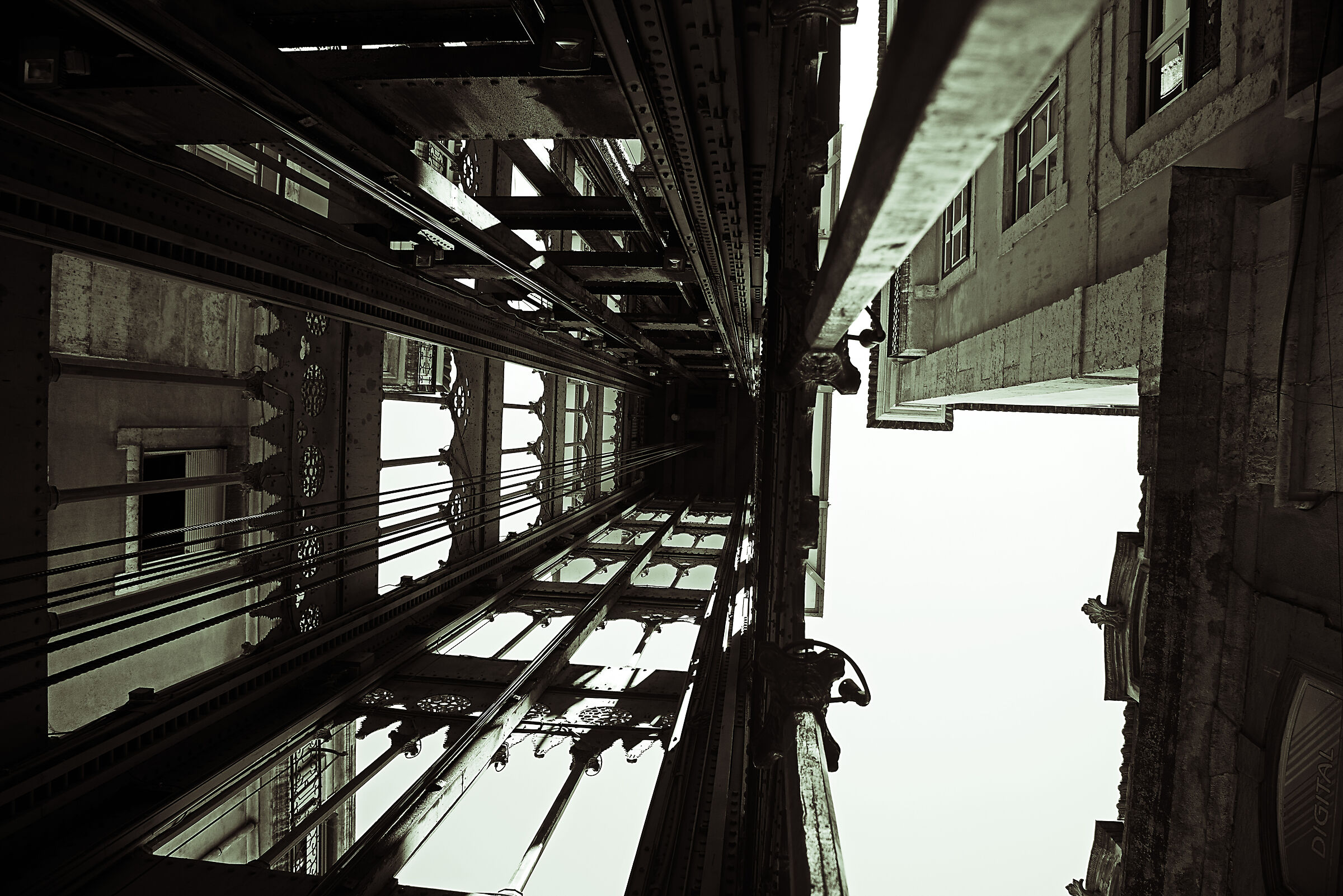 Inside the Elevador de Santa Justa