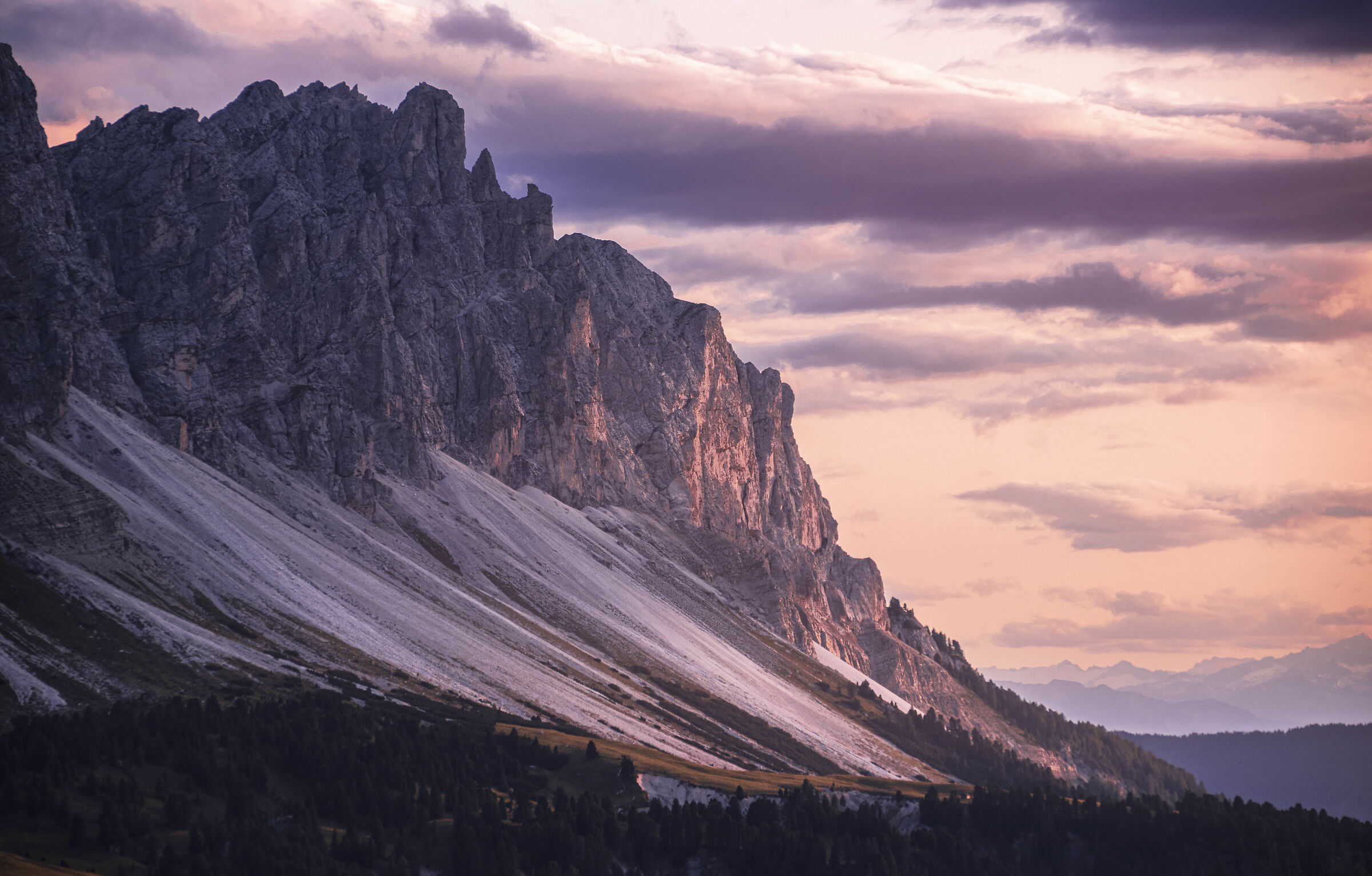 Tramonto alternativo al Sass de Putia