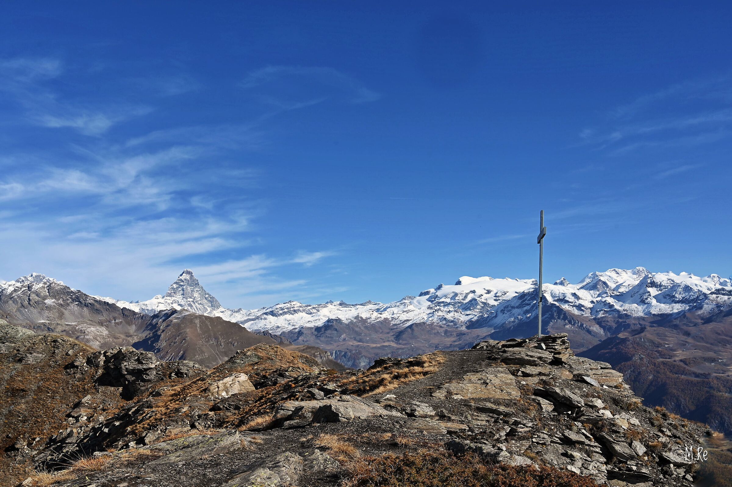 The Matterhorn from the mountain top of Mount Meabé