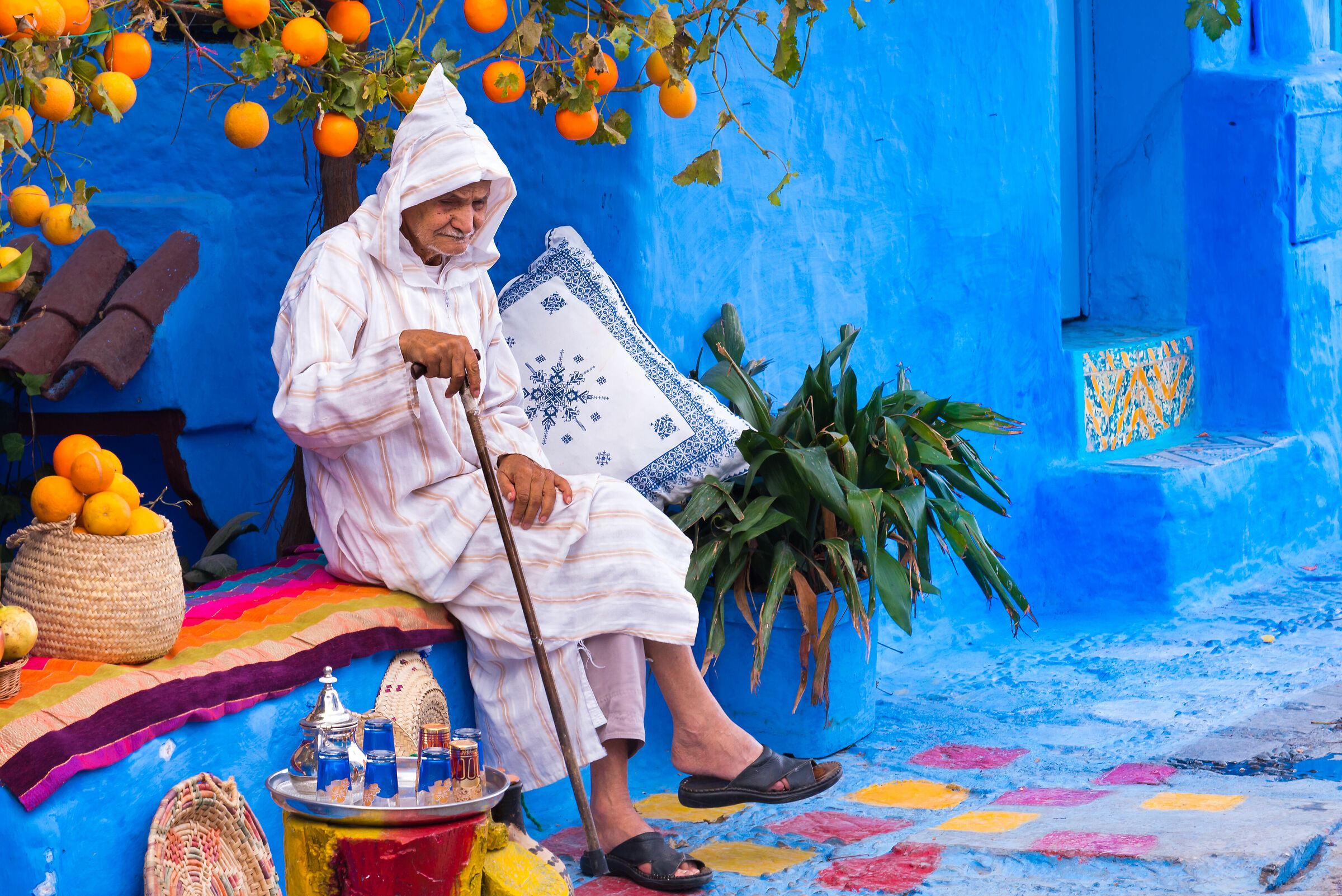 Old man in Chefchaouen