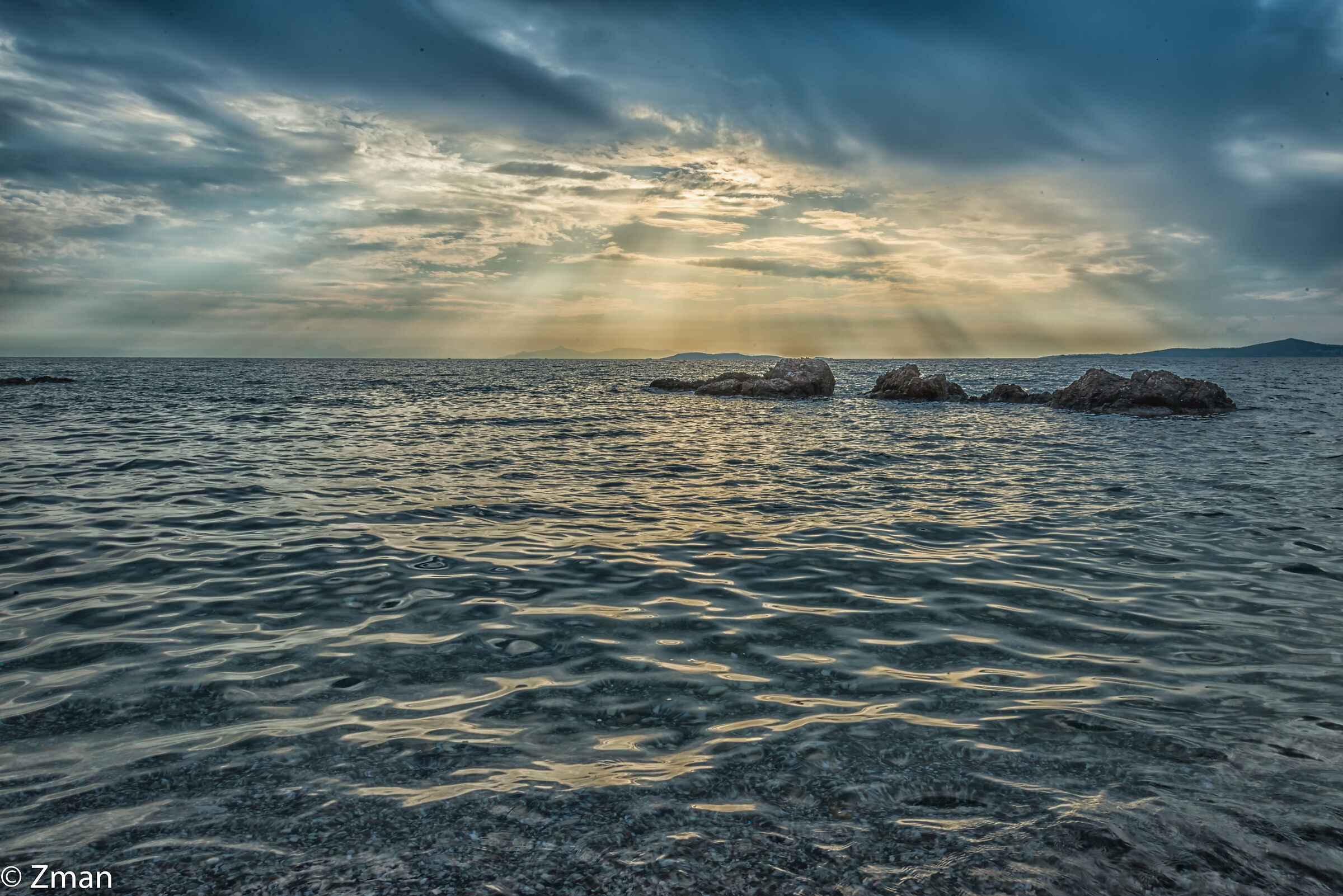 Sunset , Sea and Rocks