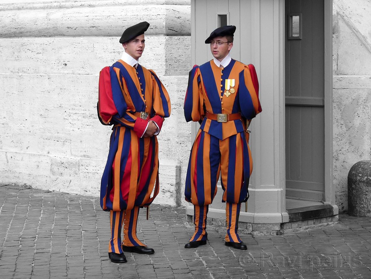 Guard Svizzera.La Vatican City