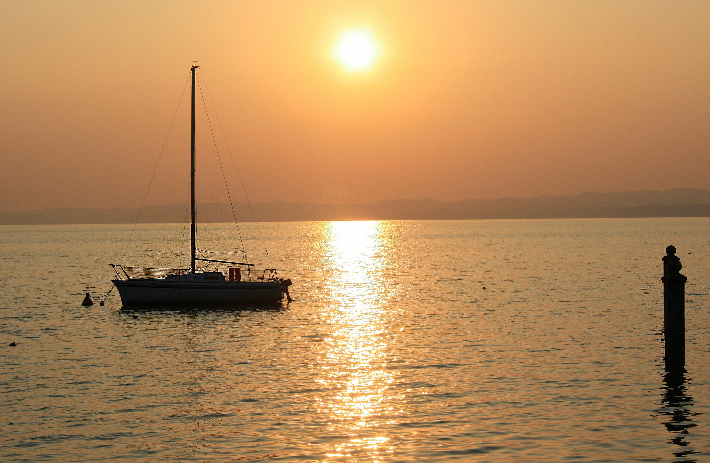 sunset on the Garda