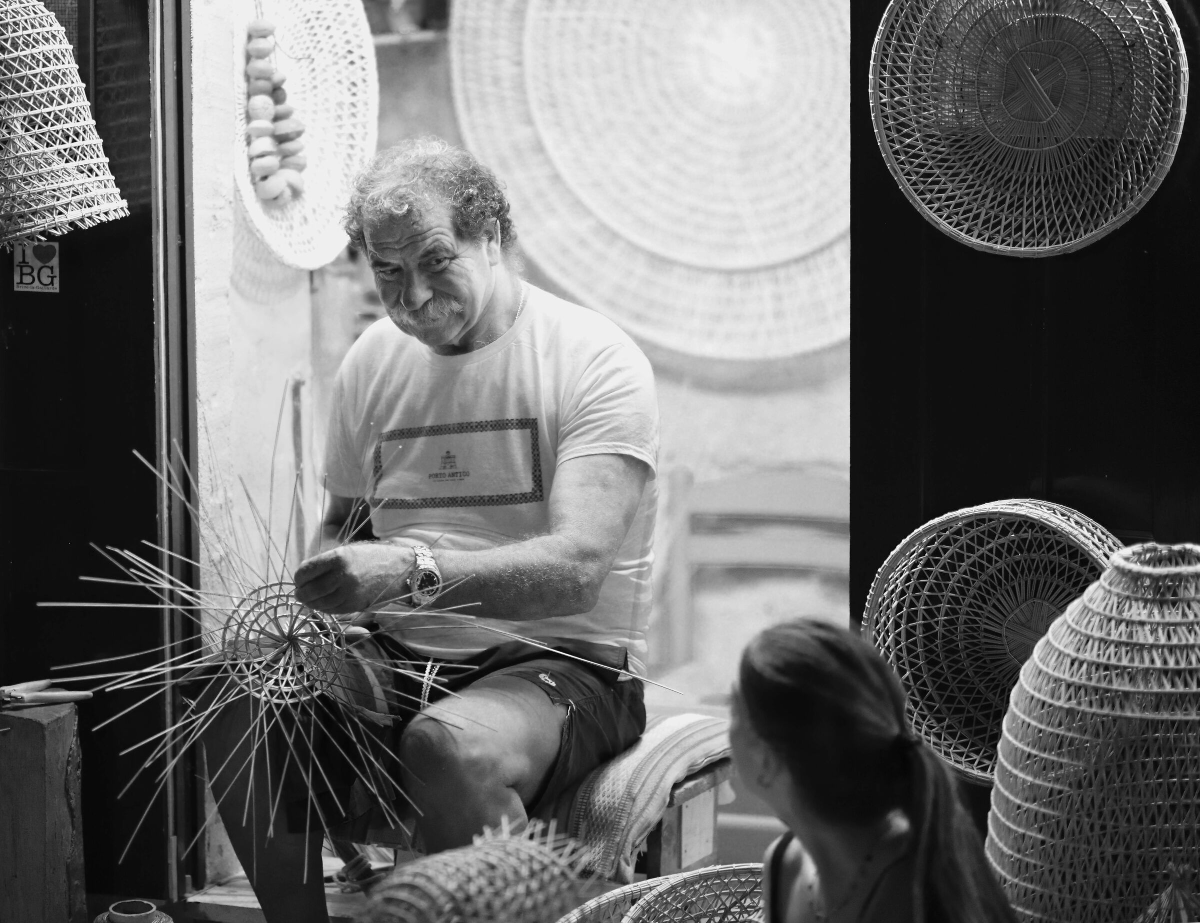 builder of fishing traps, Gallipoli, Italy