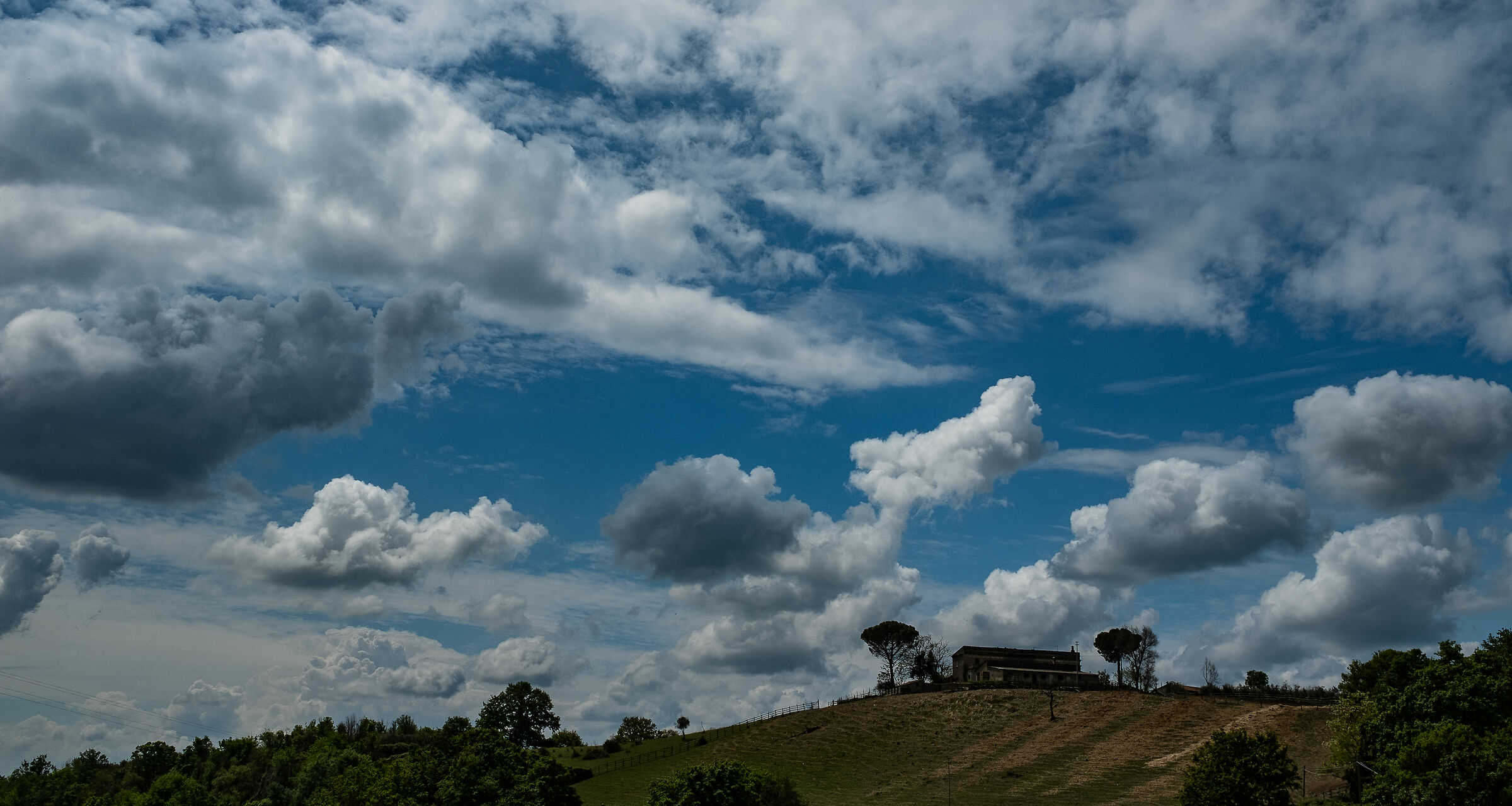 countryside with clouds