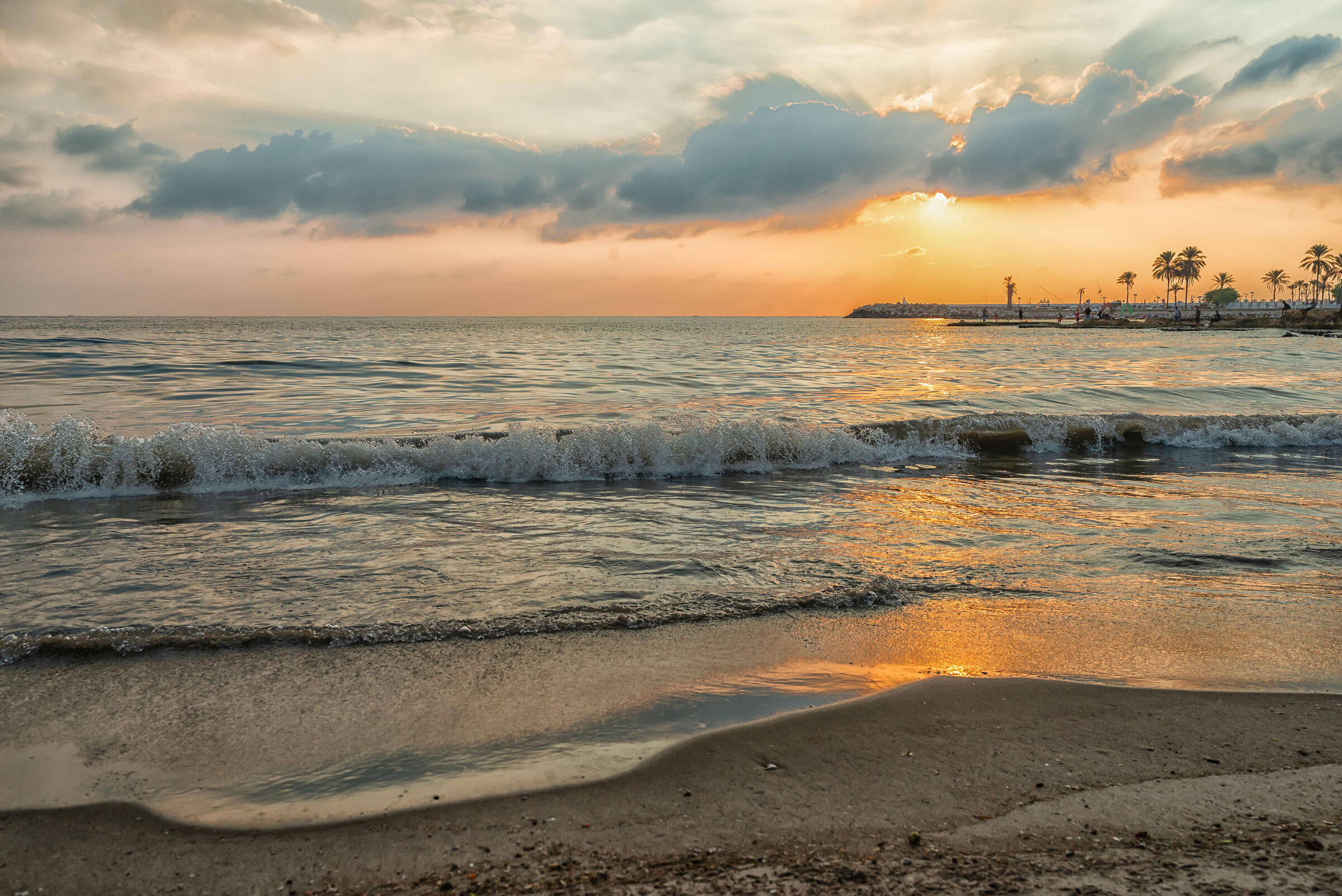 Sunset at White Sands Beach