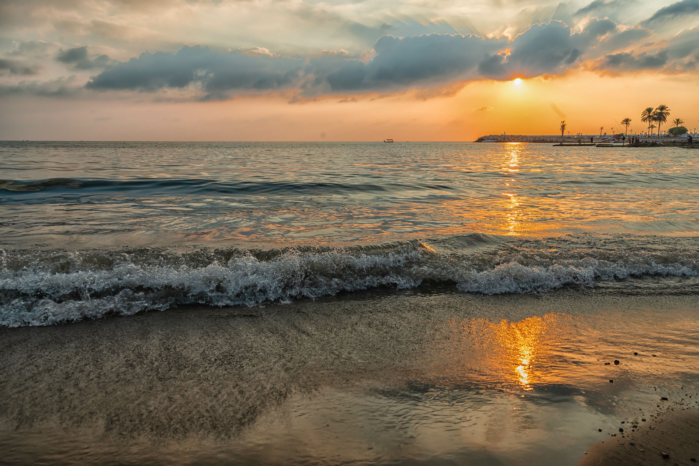 Sunset at White Sands Beach