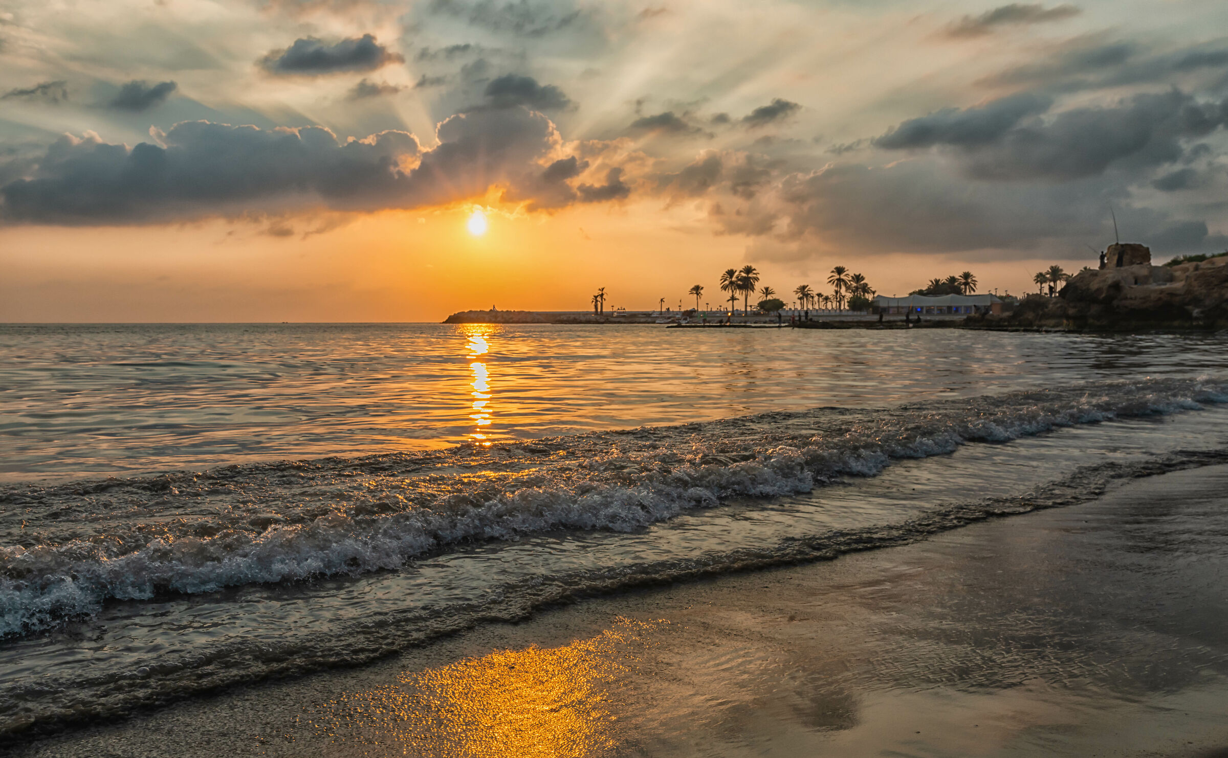 Sunset at White Sands Beach