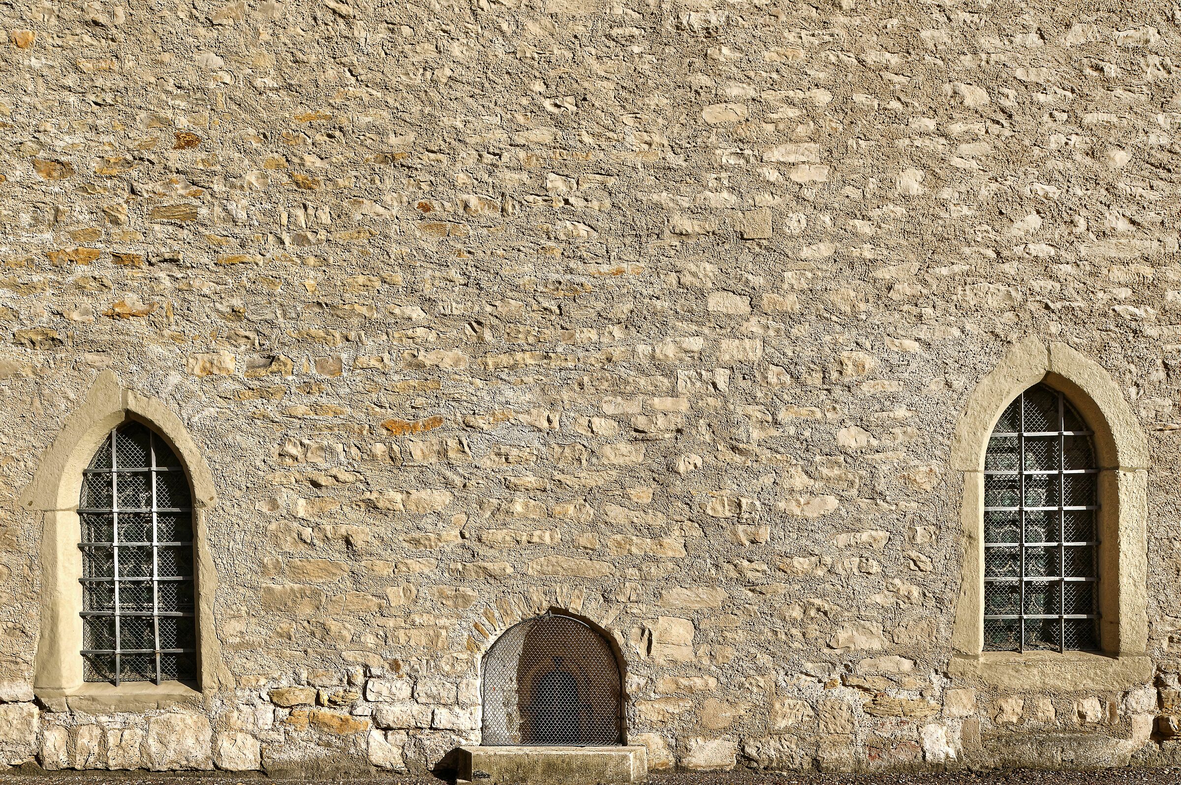 Wall with Gothic-style Windows; Regensburg, Germany